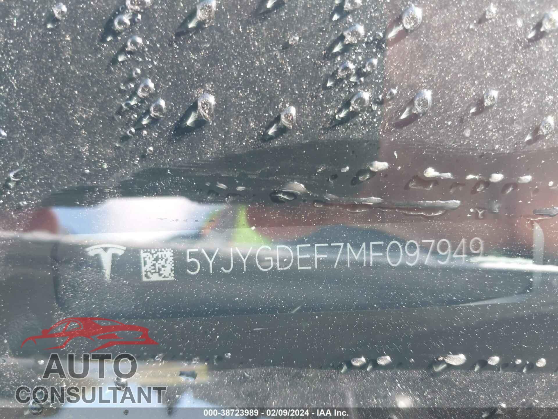 TESLA MODEL Y 2021 - 5YJYGDEF7MF097949
