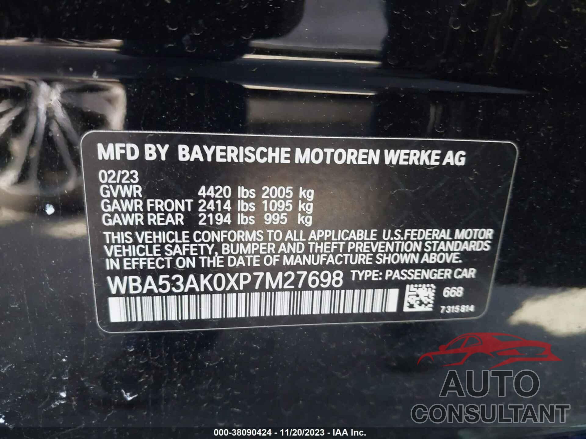 BMW 228I GRAN COUPE 2023 - WBA53AK0XP7M27698