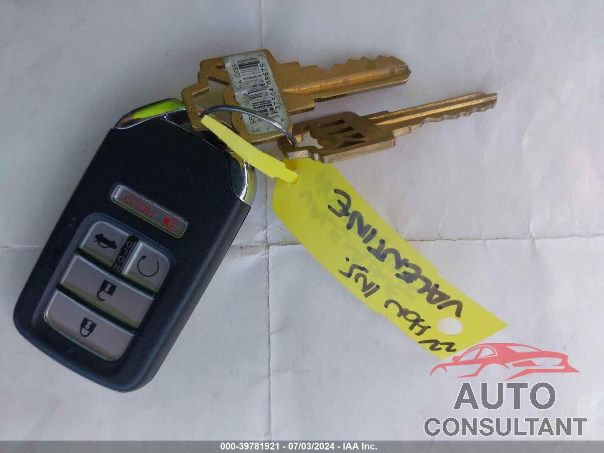 HONDA INSIGHT 2022 - 19XZE4F58NE004881