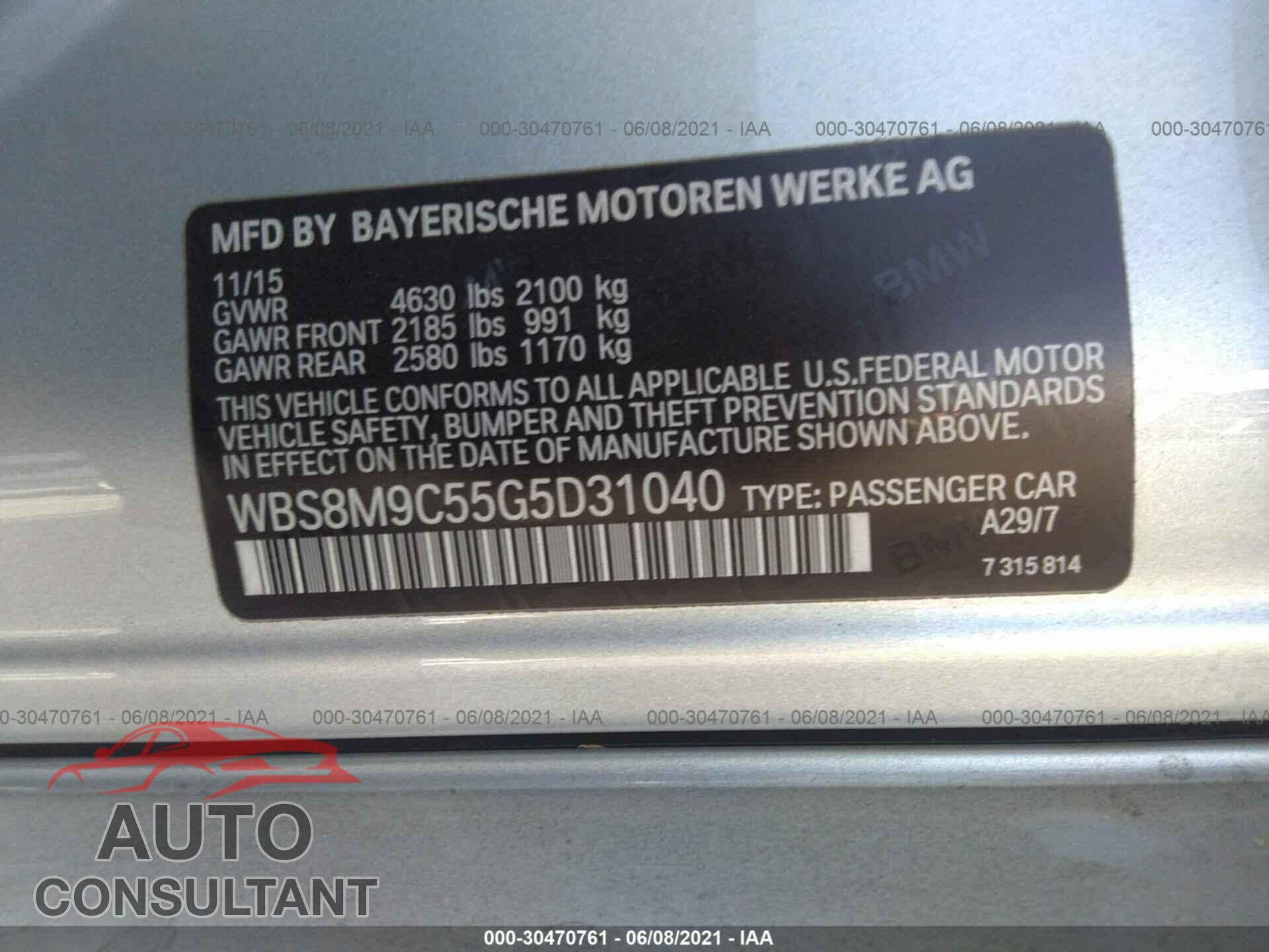 BMW M3 2016 - WBS8M9C55G5D31040