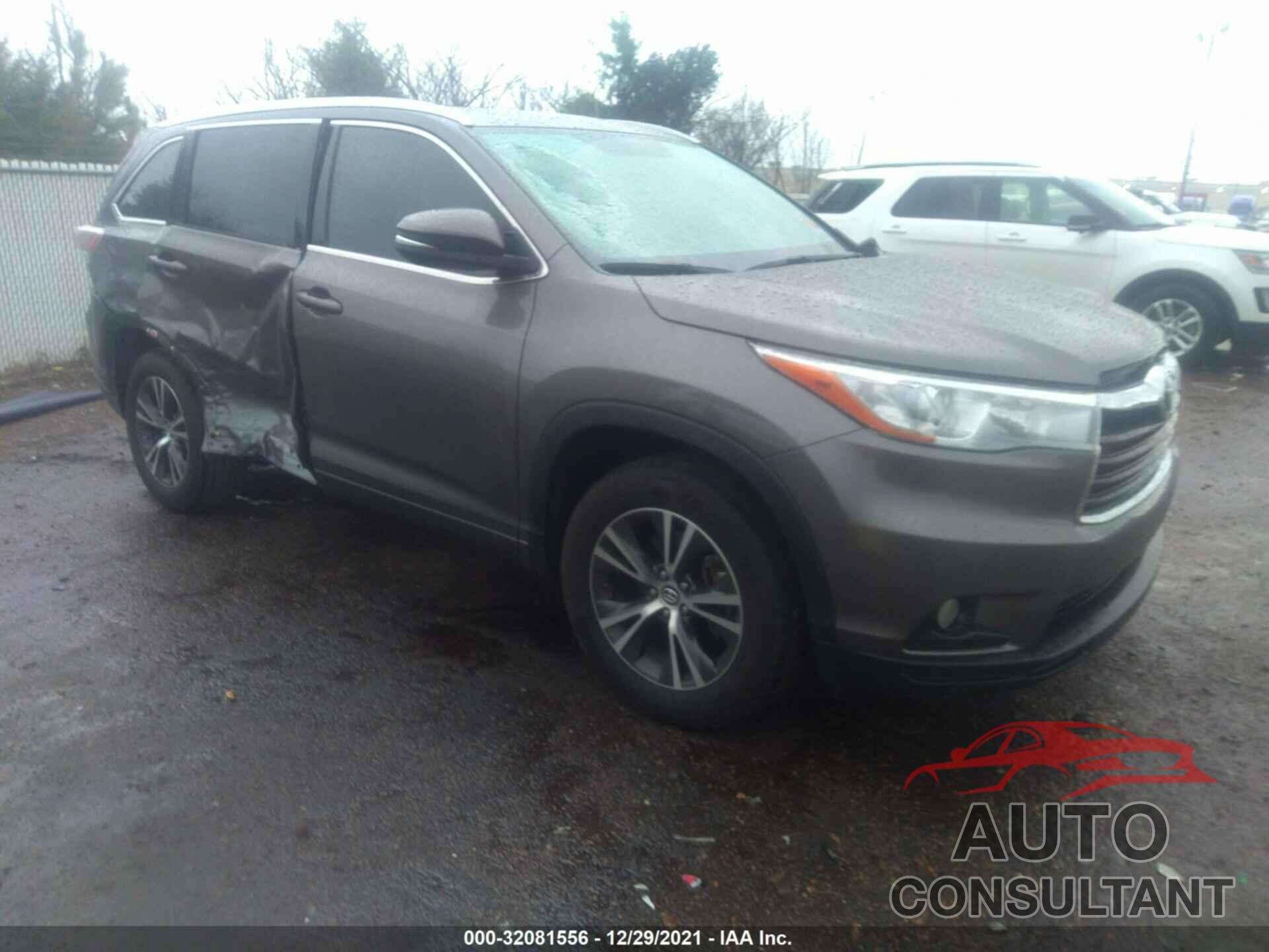 TOYOTA HIGHLANDER 2016 - 5TDKKRFH1GS505881