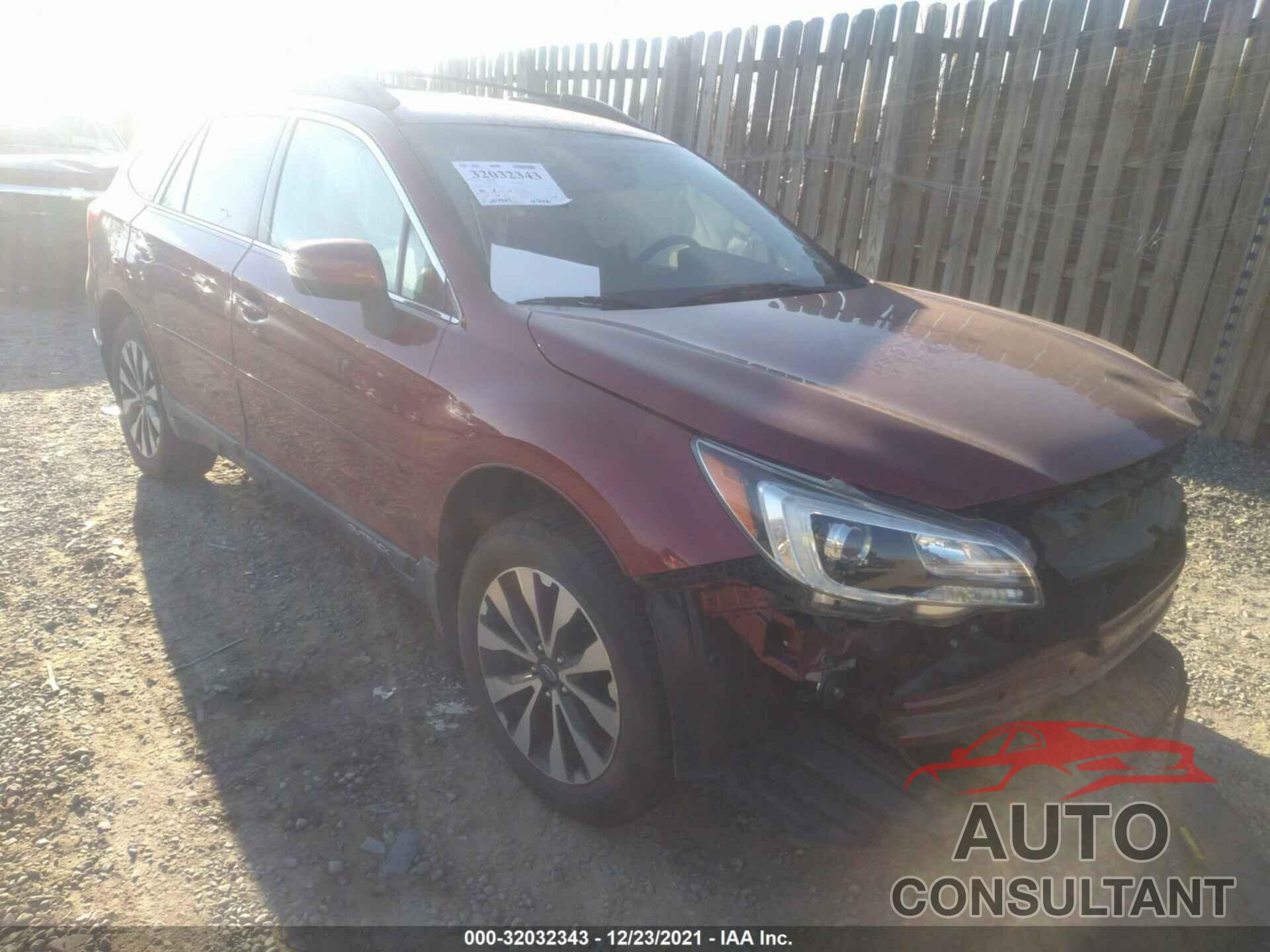 SUBARU OUTBACK 2016 - 4S4BSENC6G3260328