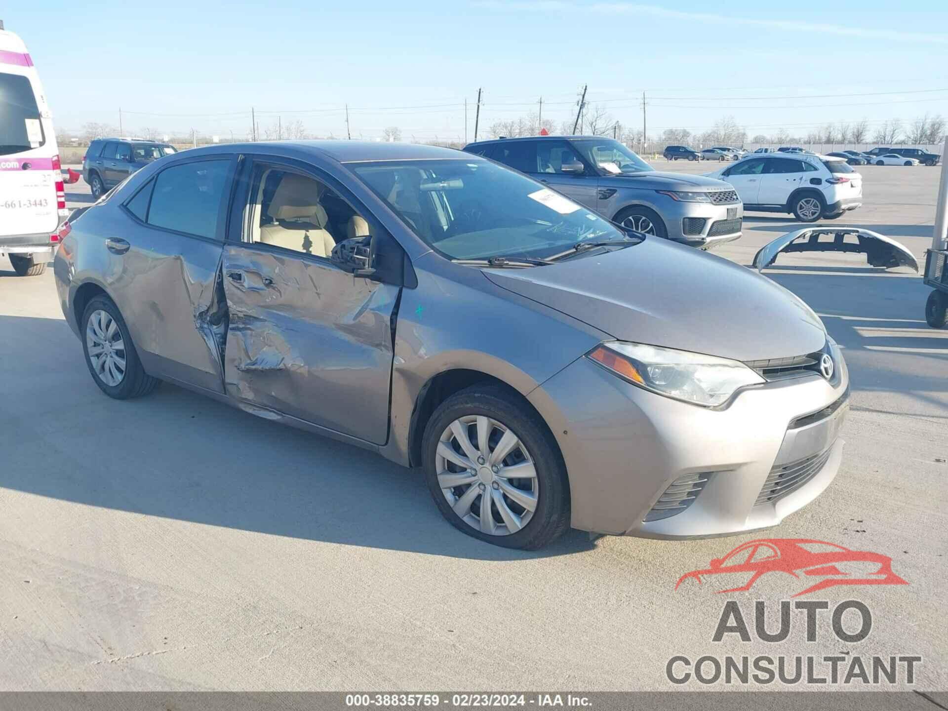 TOYOTA COROLLA 2016 - 5YFBURHE1GP435580