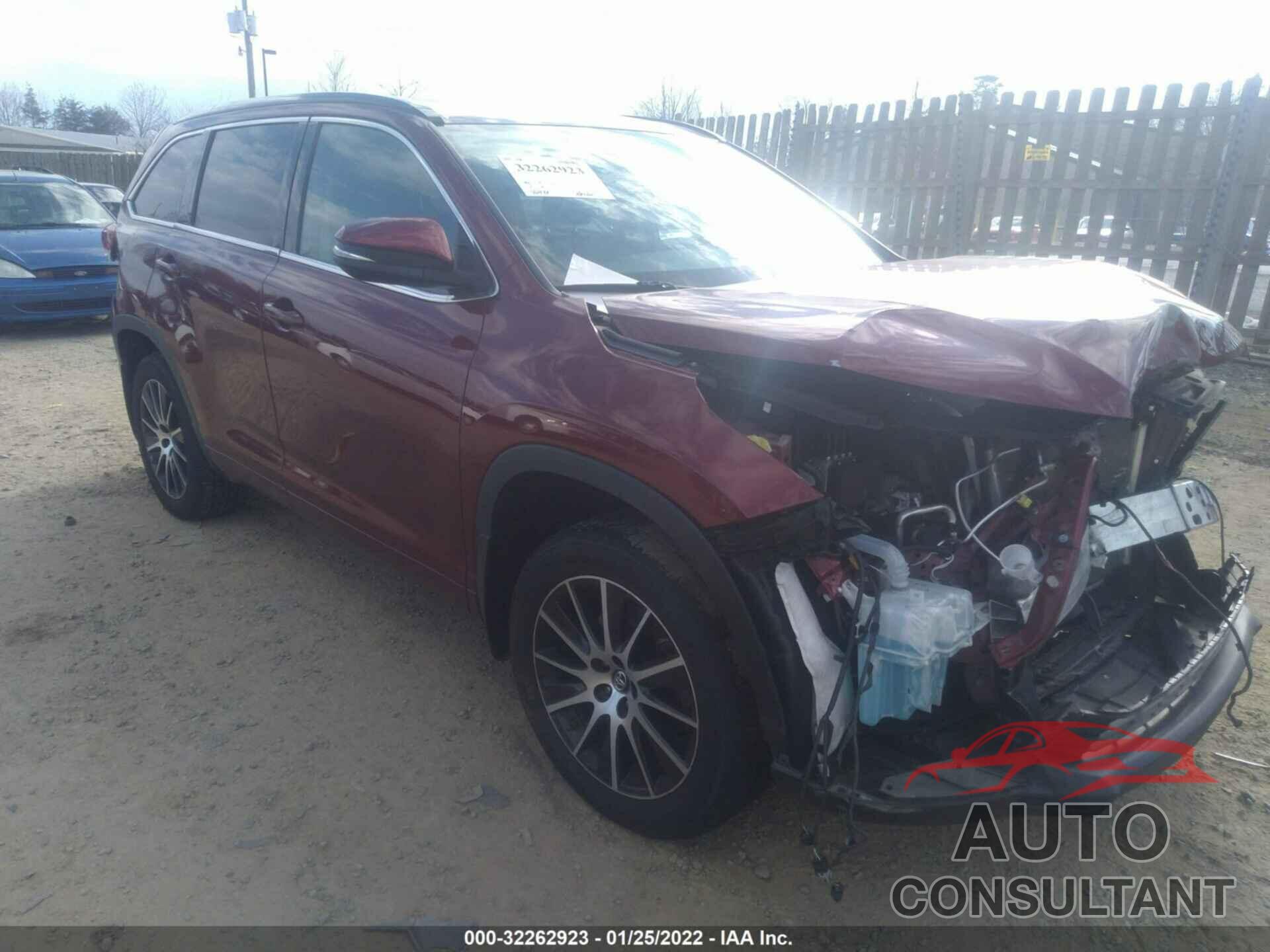 TOYOTA HIGHLANDER 2018 - 5TDJZRFH7JS865543