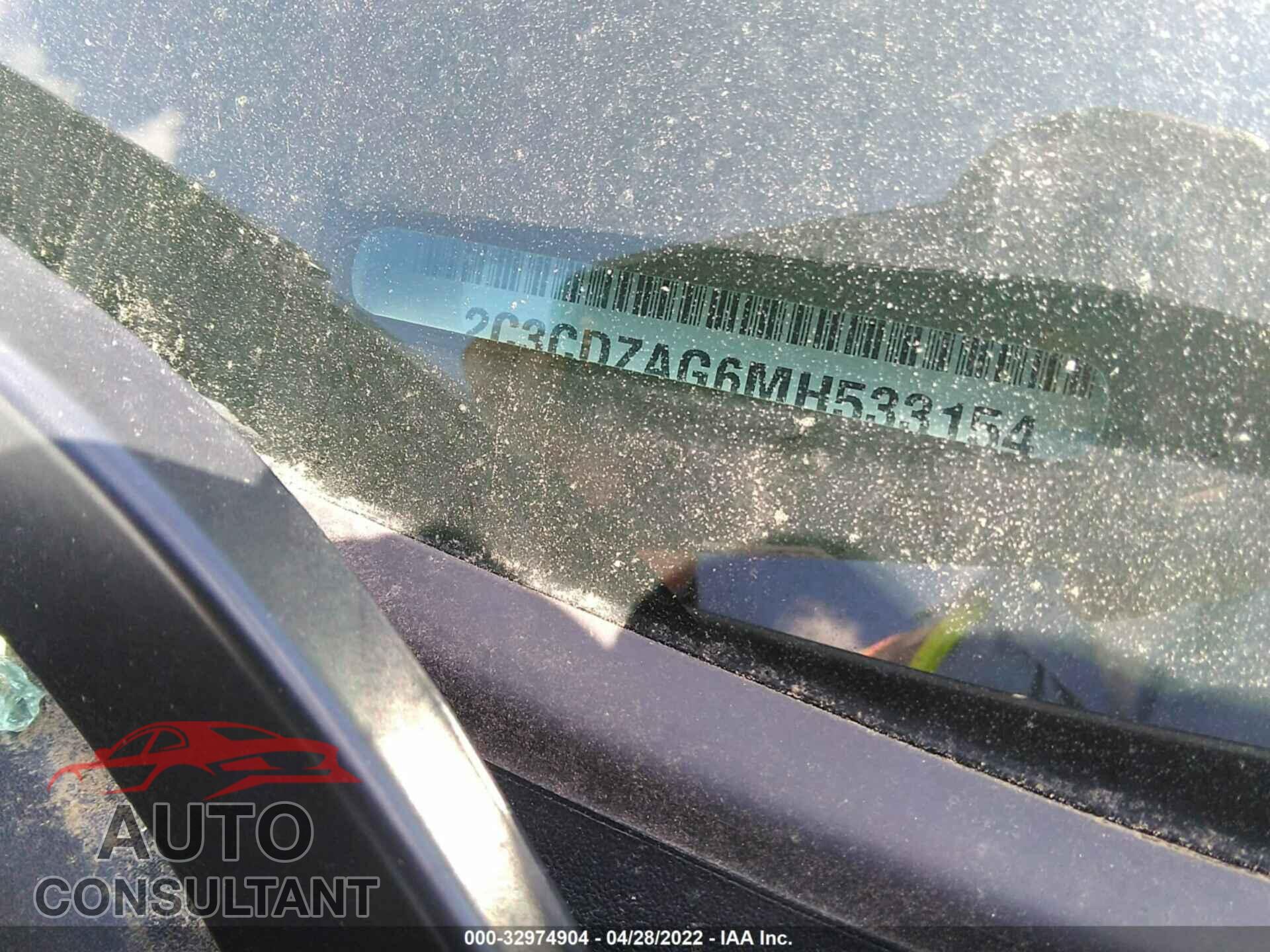 DODGE CHALLENGER 2021 - 2C3CDZAG6MH533154