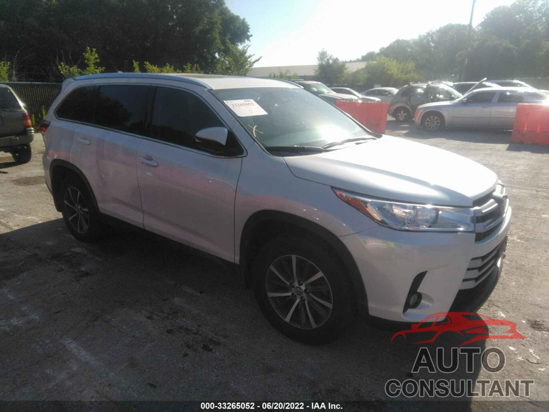 TOYOTA HIGHLANDER 2019 - 5TDJZRFHXKS610757