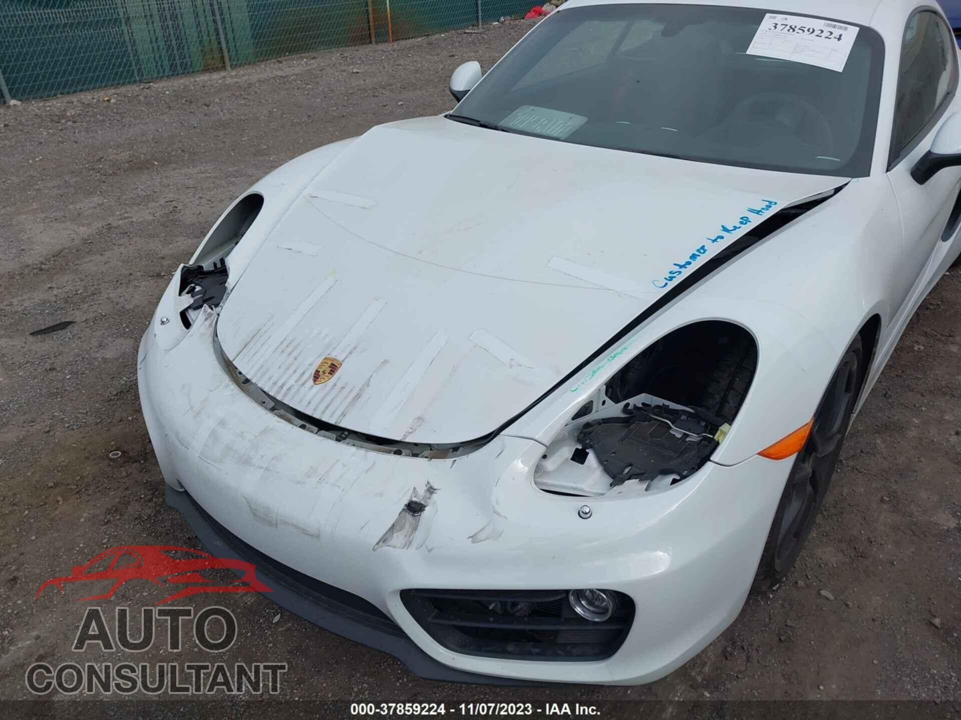 PORSCHE CAYMAN 2016 - WP0AA2A85GK171830