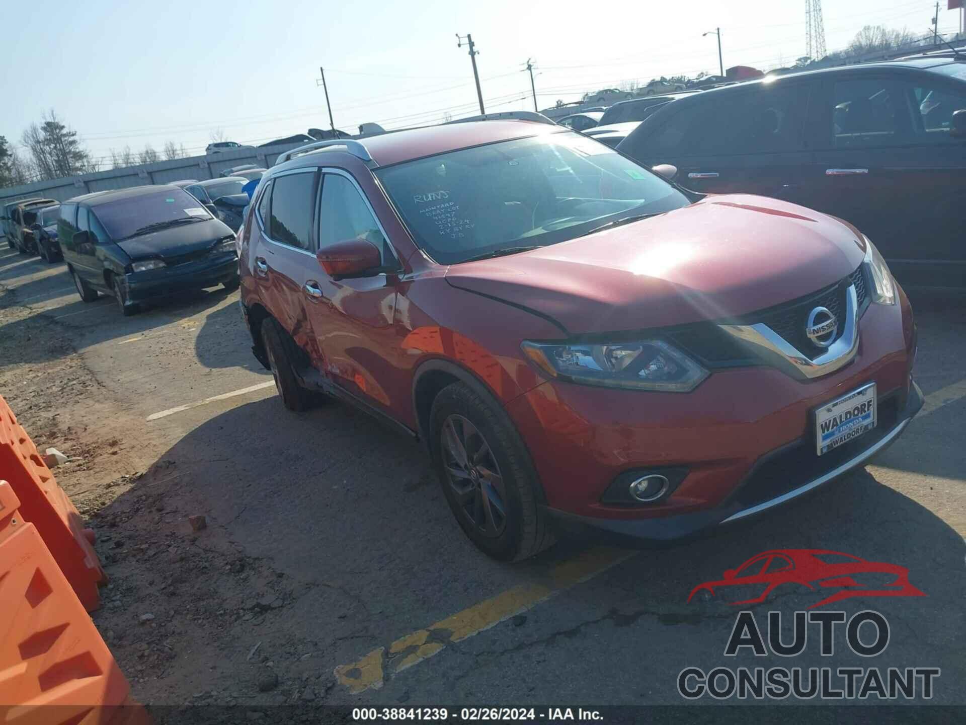 NISSAN ROGUE 2016 - KNMAT2MV6GP710518