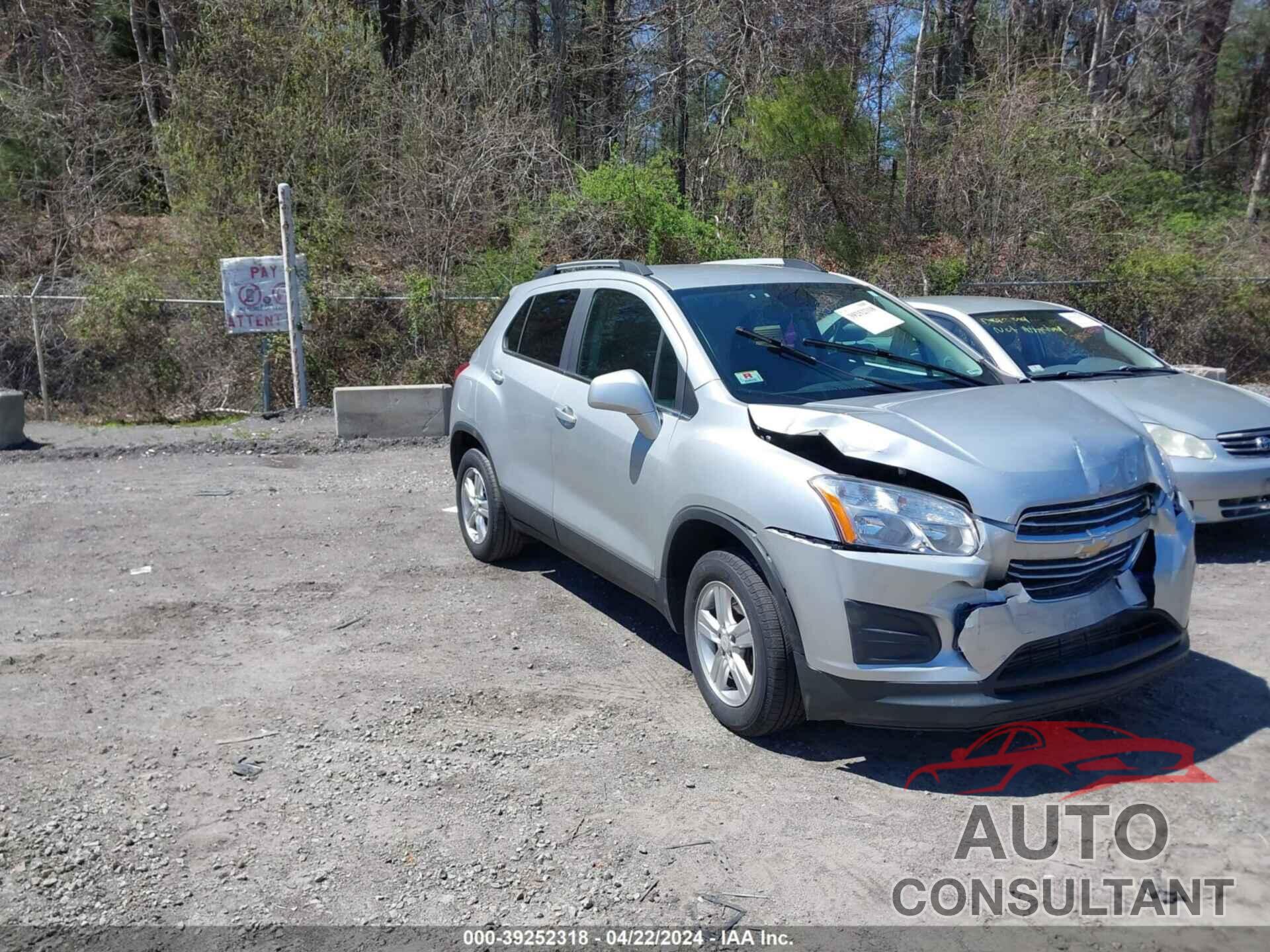 CHEVROLET TRAX 2016 - KL7CJPSB3GB607118