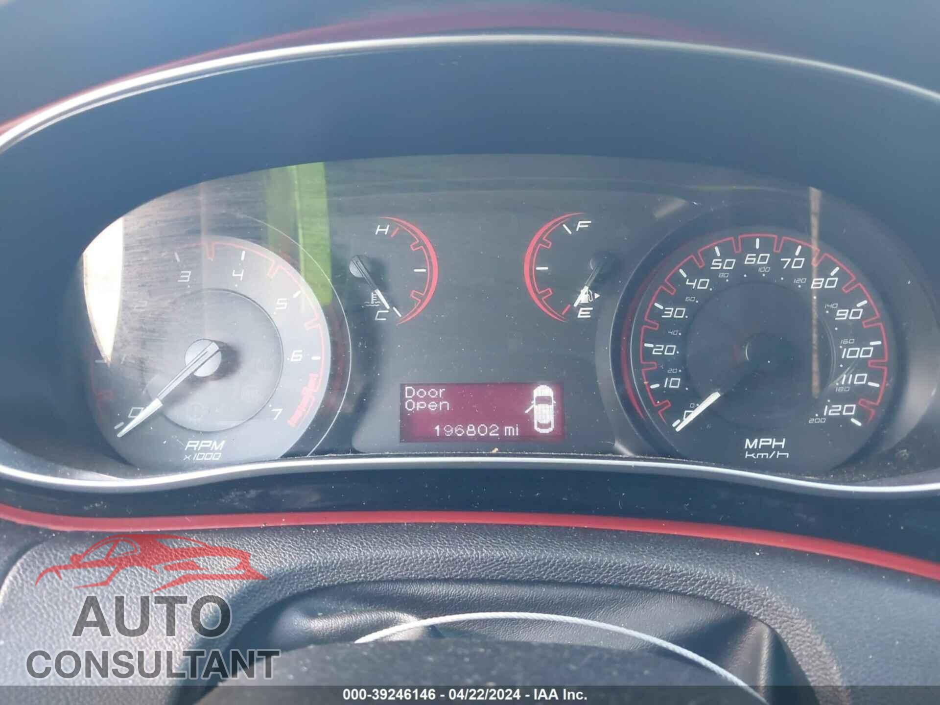 DODGE DART 2016 - 1C3CDFAA7GD584805