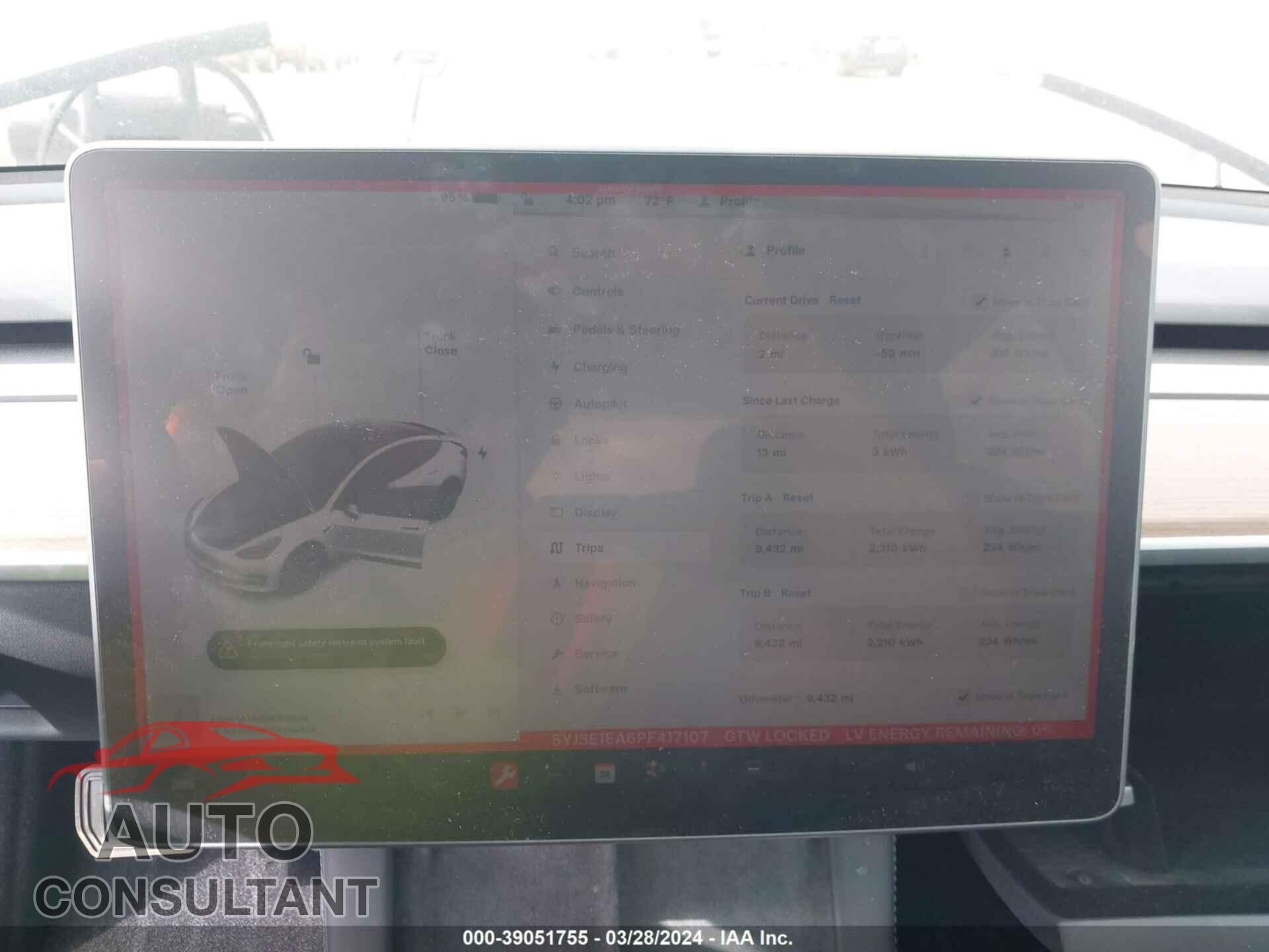 TESLA MODEL 3 2023 - 5YJ3E1EA6PF417107