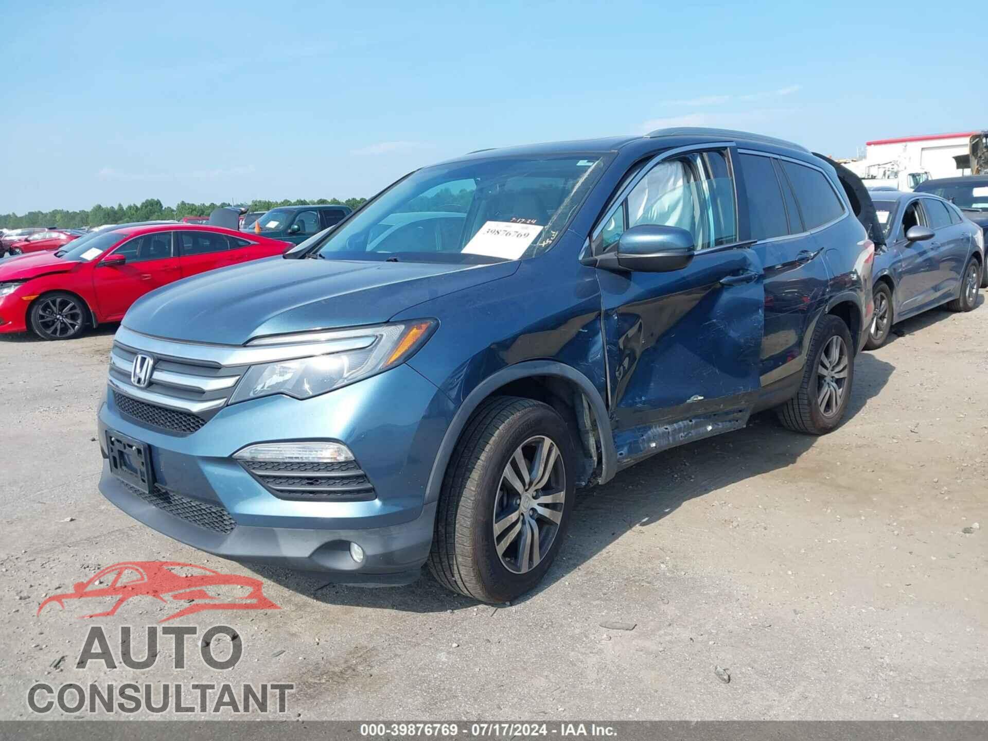 HONDA PILOT 2017 - 5FNYF5H58HB008598