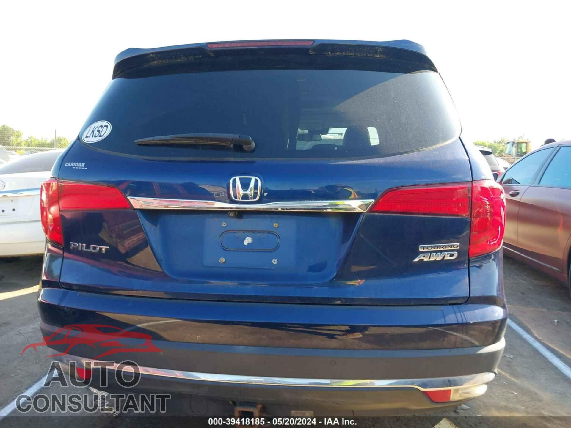 HONDA PILOT 2016 - 5FNYF6H95GB118824