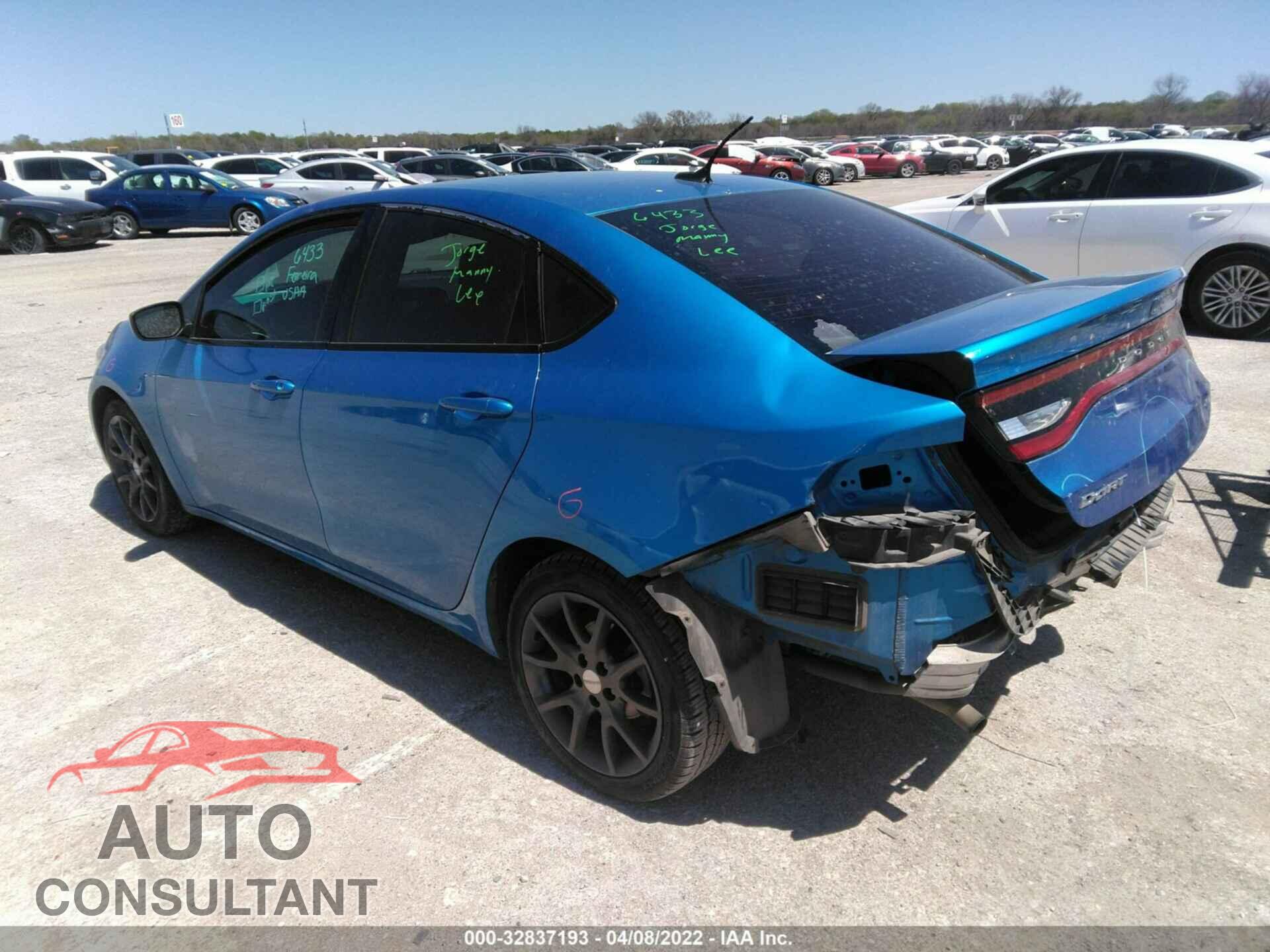 DODGE DART 2016 - 1C3CDFBB4GD565166