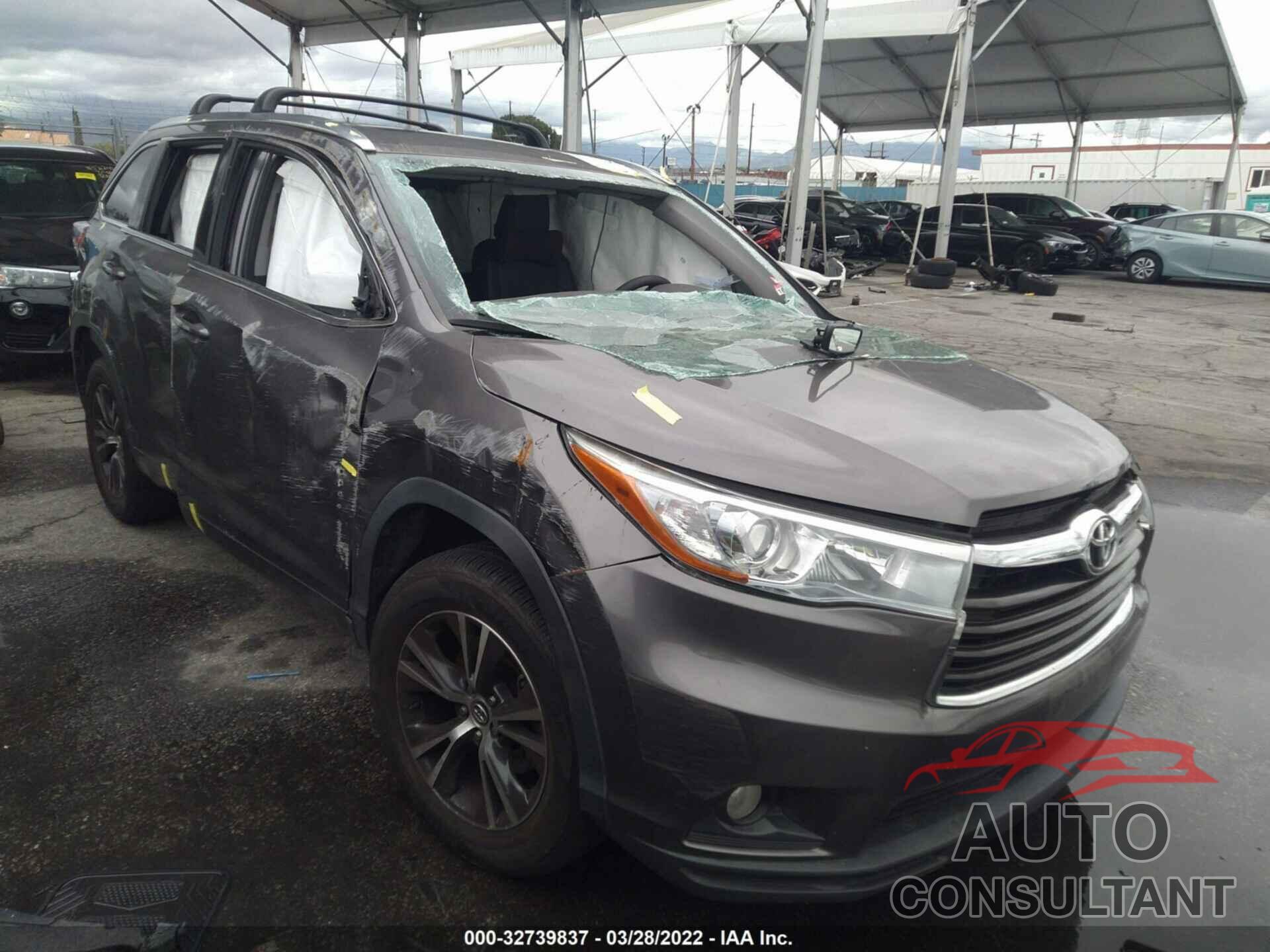 TOYOTA HIGHLANDER 2016 - 5TDKKRFH9GS147722
