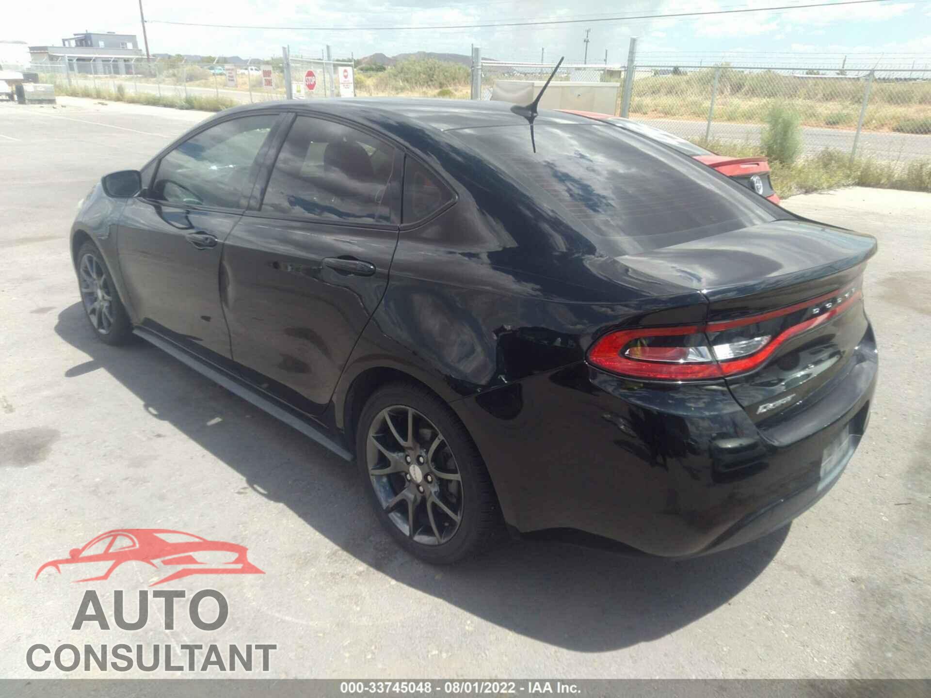 DODGE DART 2016 - 1C3CDFAA8GD736672