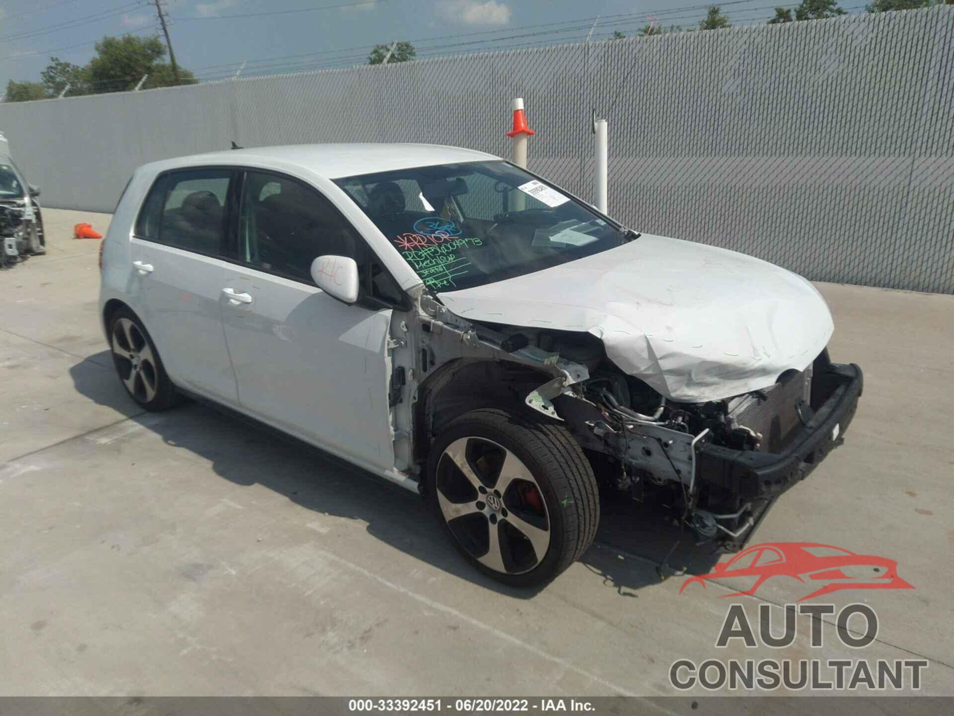 VOLKSWAGEN GOLF GTI 2017 - 3VW4T7AU1HM025143
