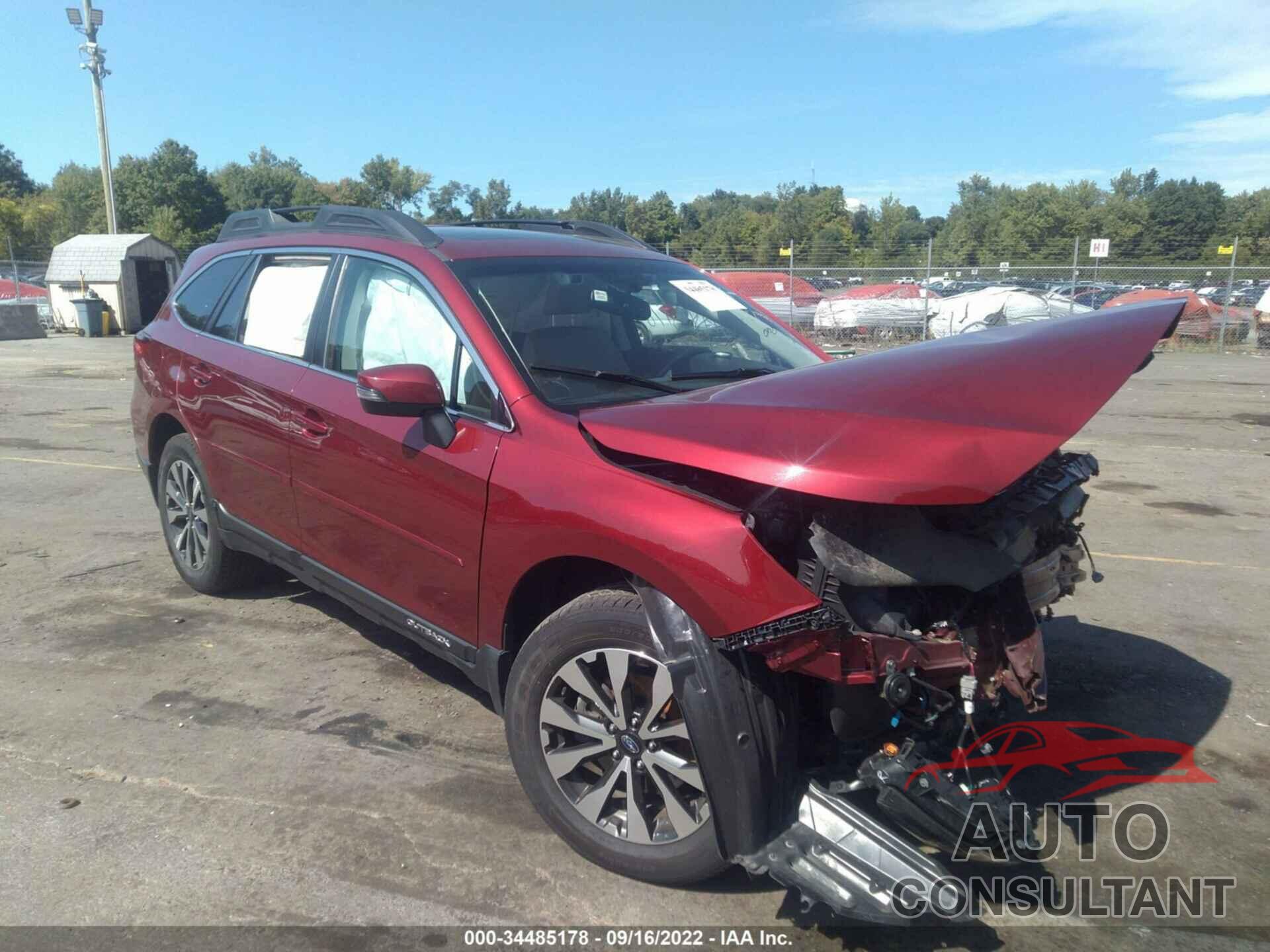 SUBARU OUTBACK 2016 - 4S4BSANC3G3255032
