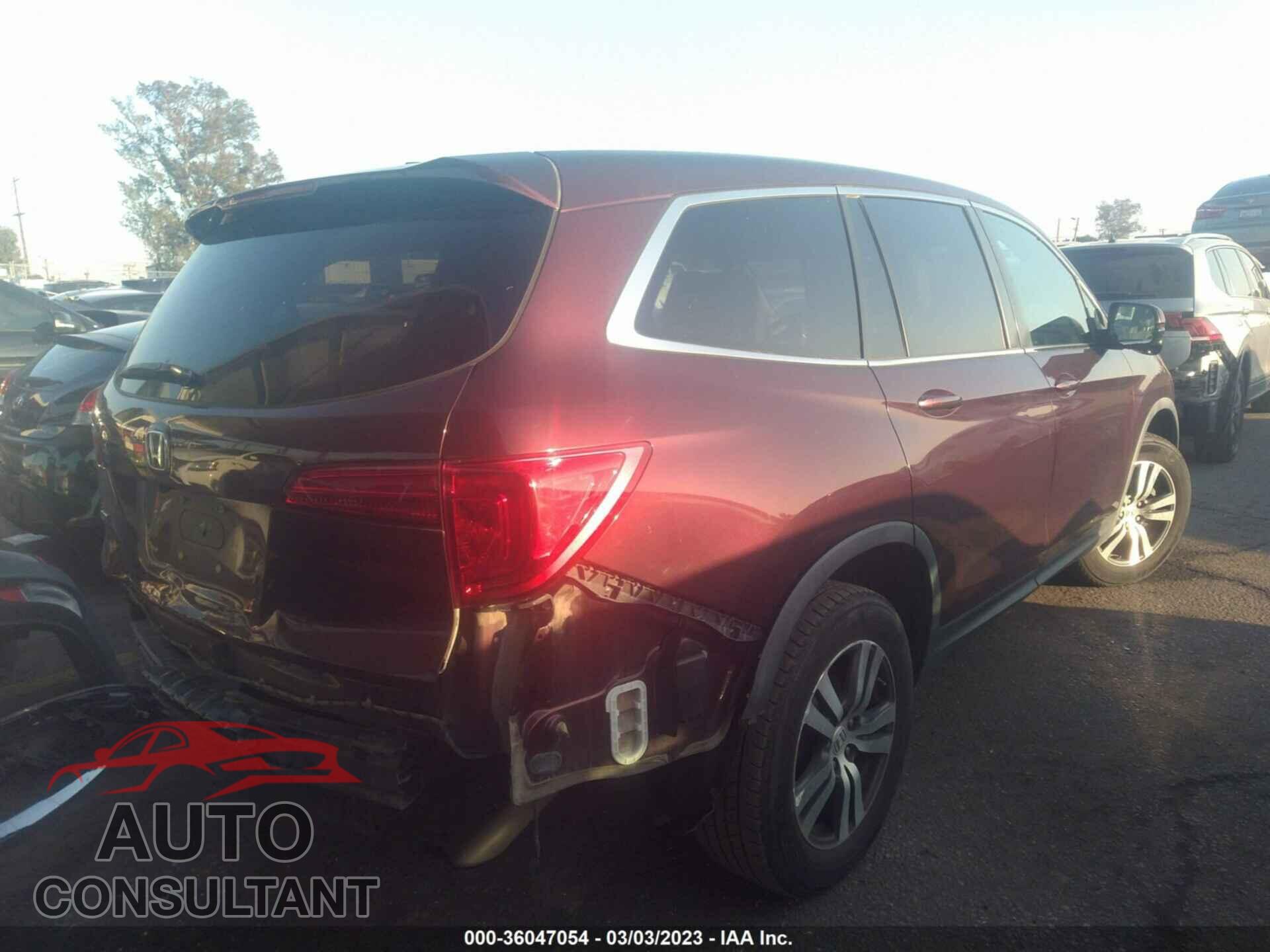 HONDA PILOT 2017 - 5FNYF5H76HB004101