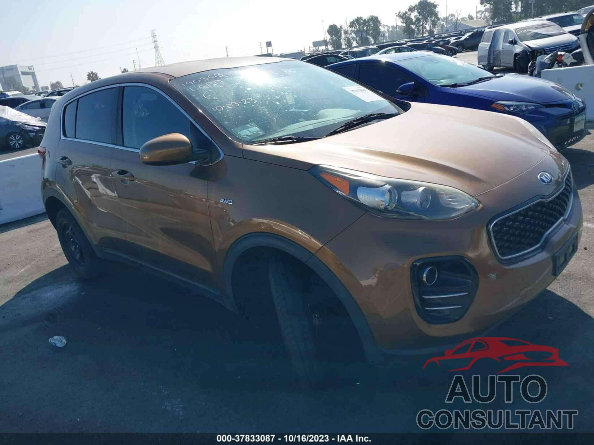 KIA SPORTAGE 2017 - KNDPMCAC5H7155305