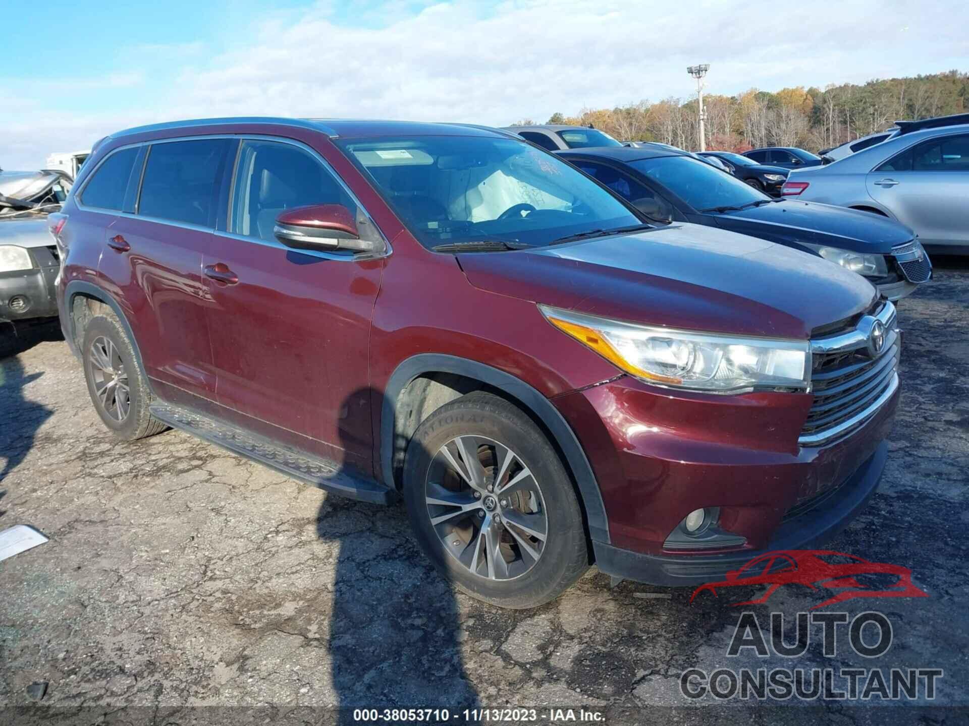 TOYOTA HIGHLANDER 2016 - 5TDKKRFH2GS168220