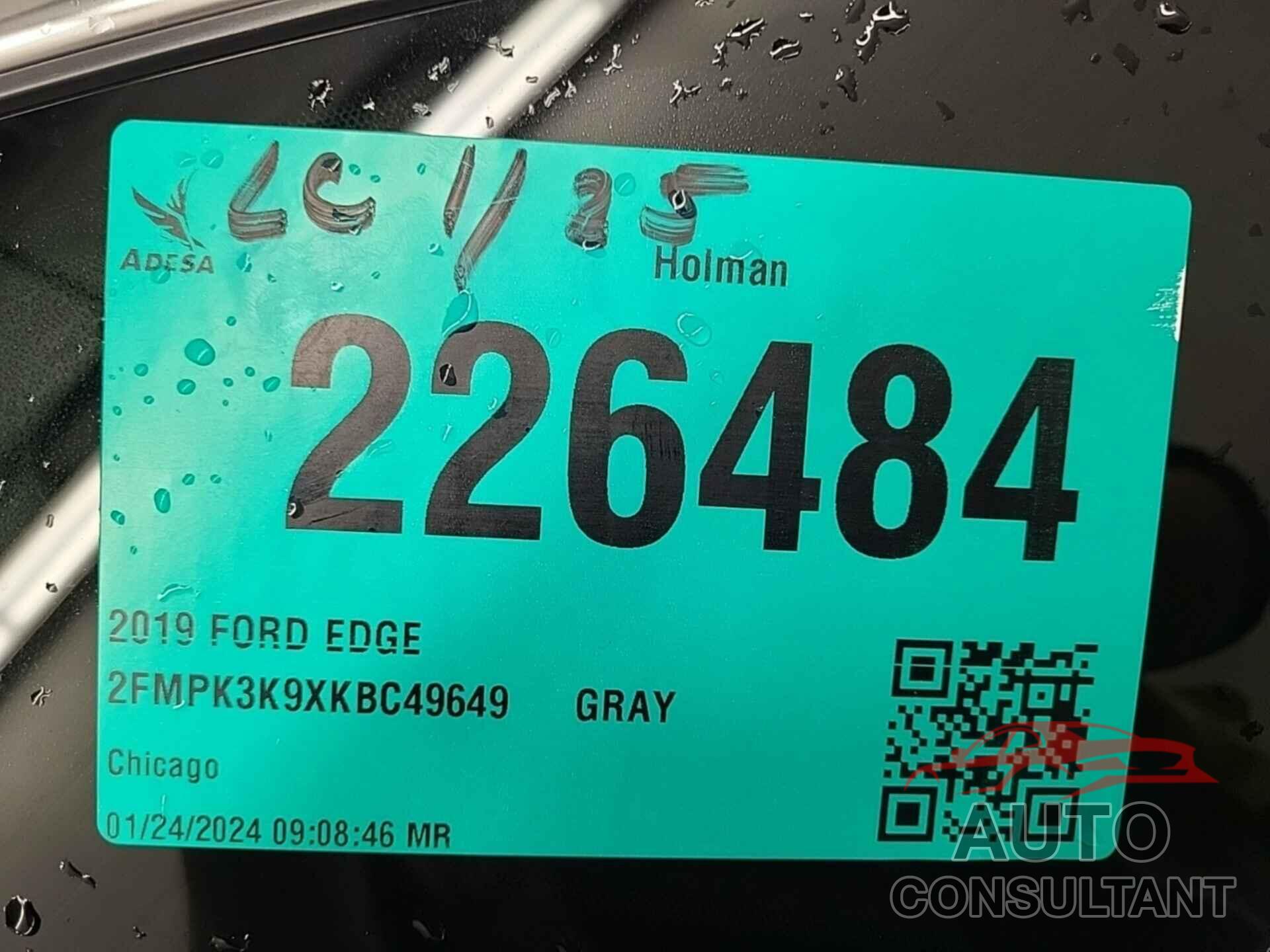 FORD EDGE 2019 - 2FMPK3K9XKBC49649