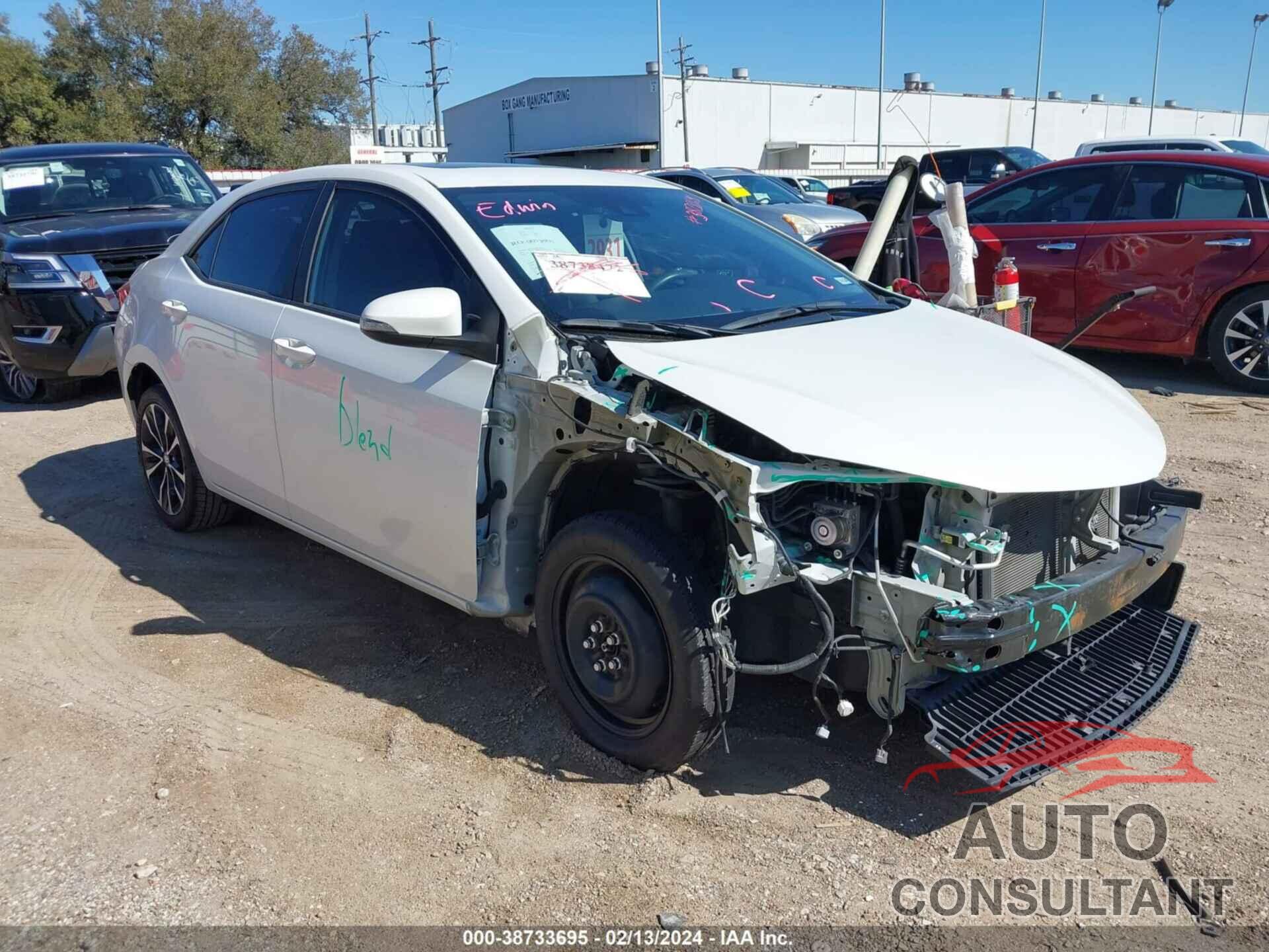 TOYOTA COROLLA 2017 - 5YFBURHEXHP607445