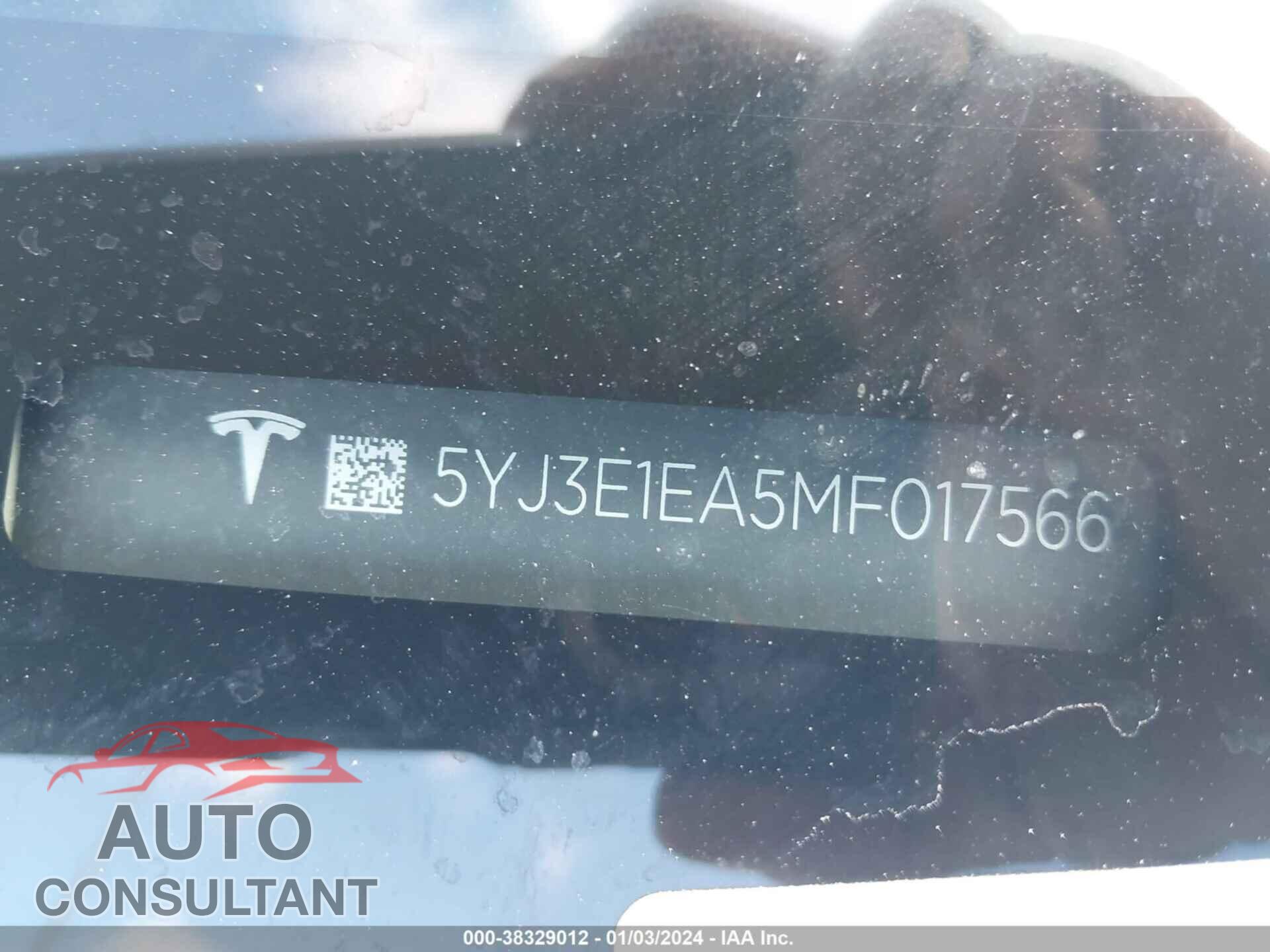TESLA MODEL 3 2021 - 5YJ3E1EA5MF017566