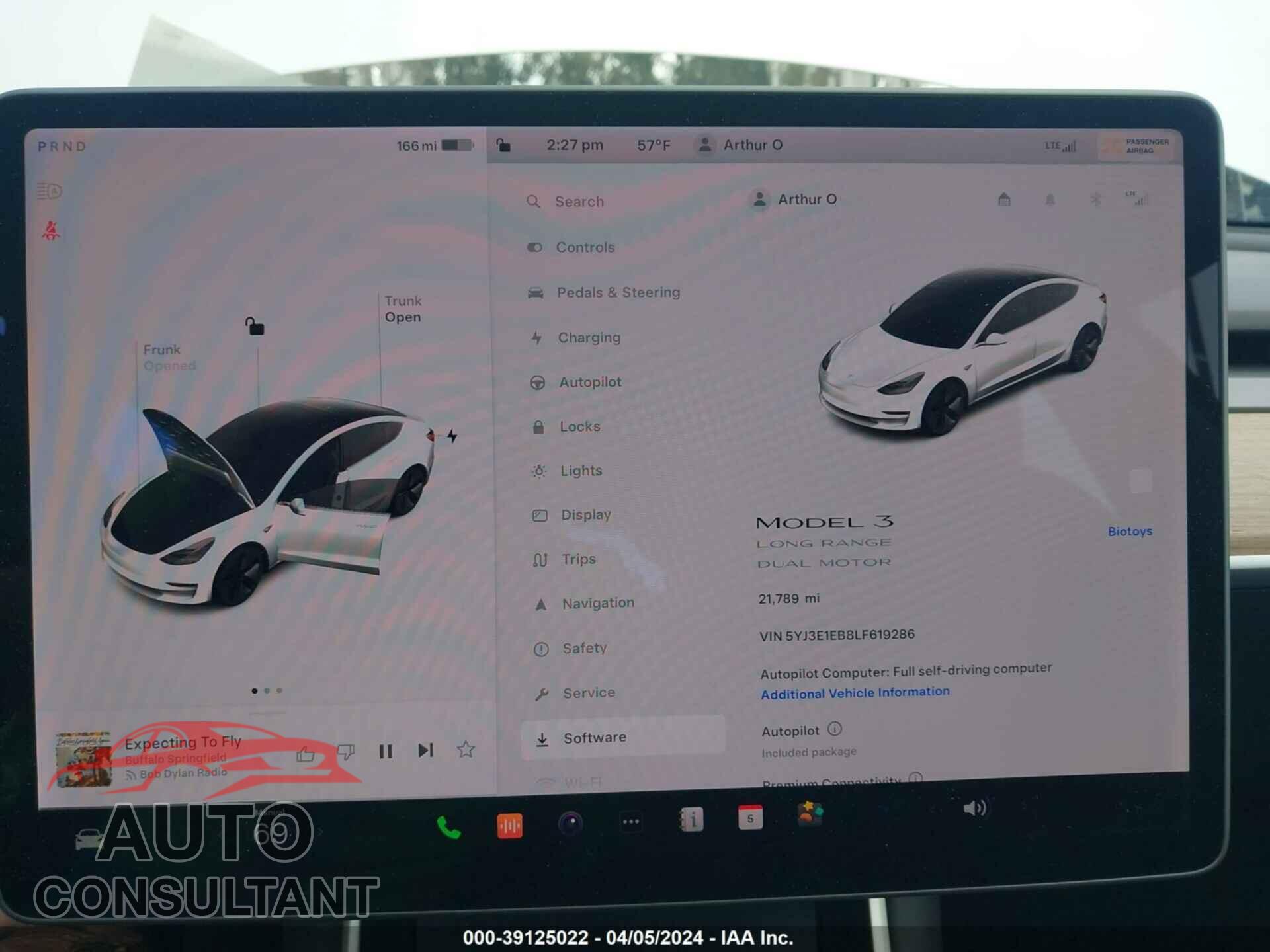 TESLA MODEL 3 2020 - 5YJ3E1EB8LF619286