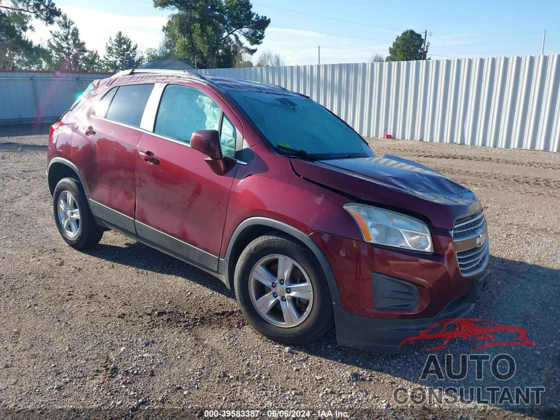 CHEVROLET TRAX 2016 - 3GNCJLSB2GL131333