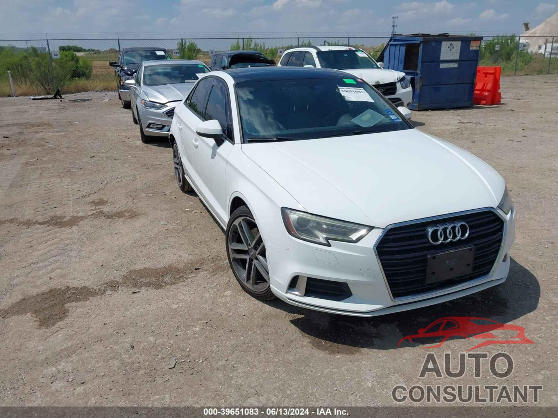 AUDI A3 2017 - WAUAUGFF4H1038167