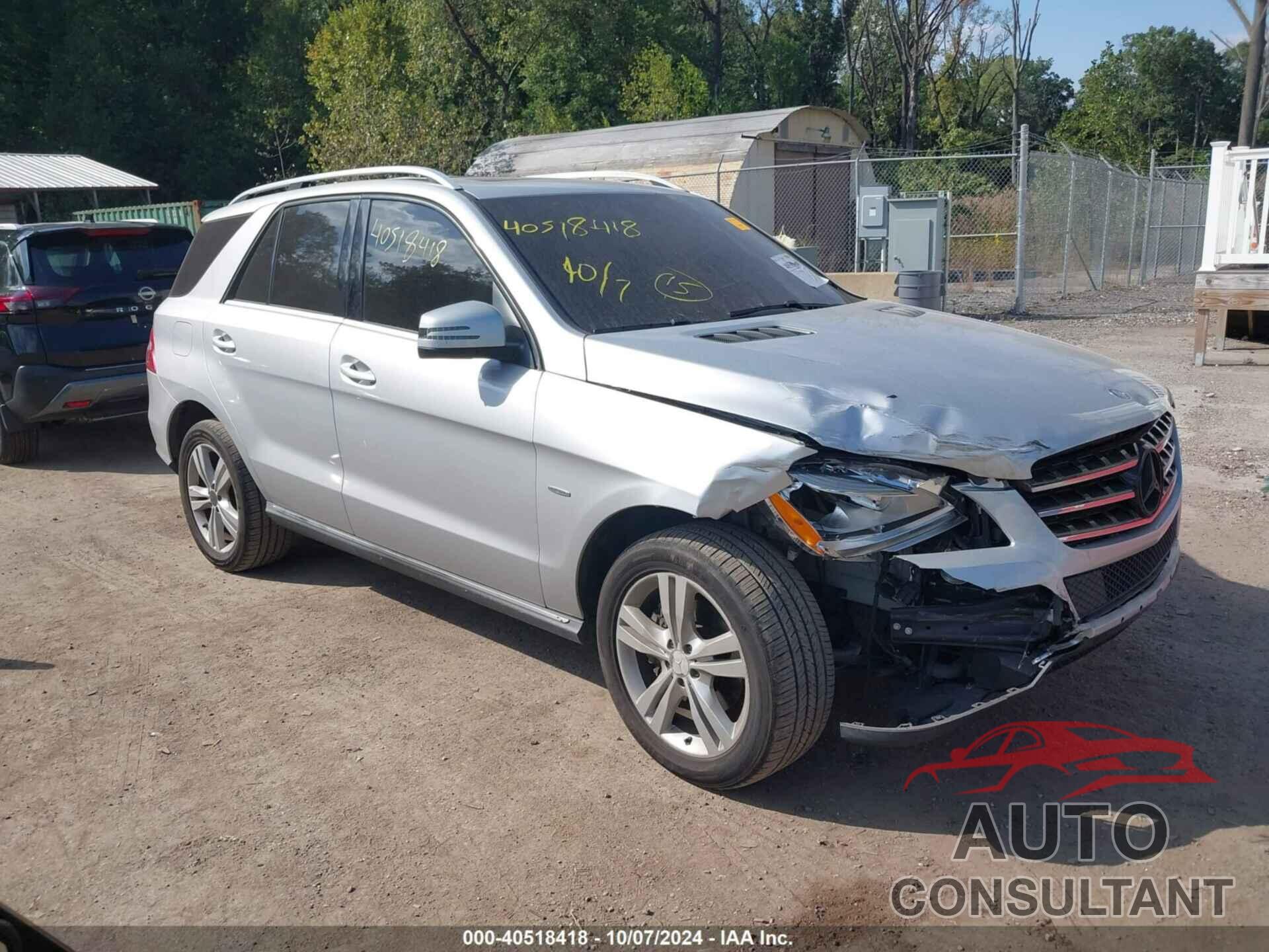 MERCEDES-BENZ ML 350 2012 - 4JGDA5HB3CA031576