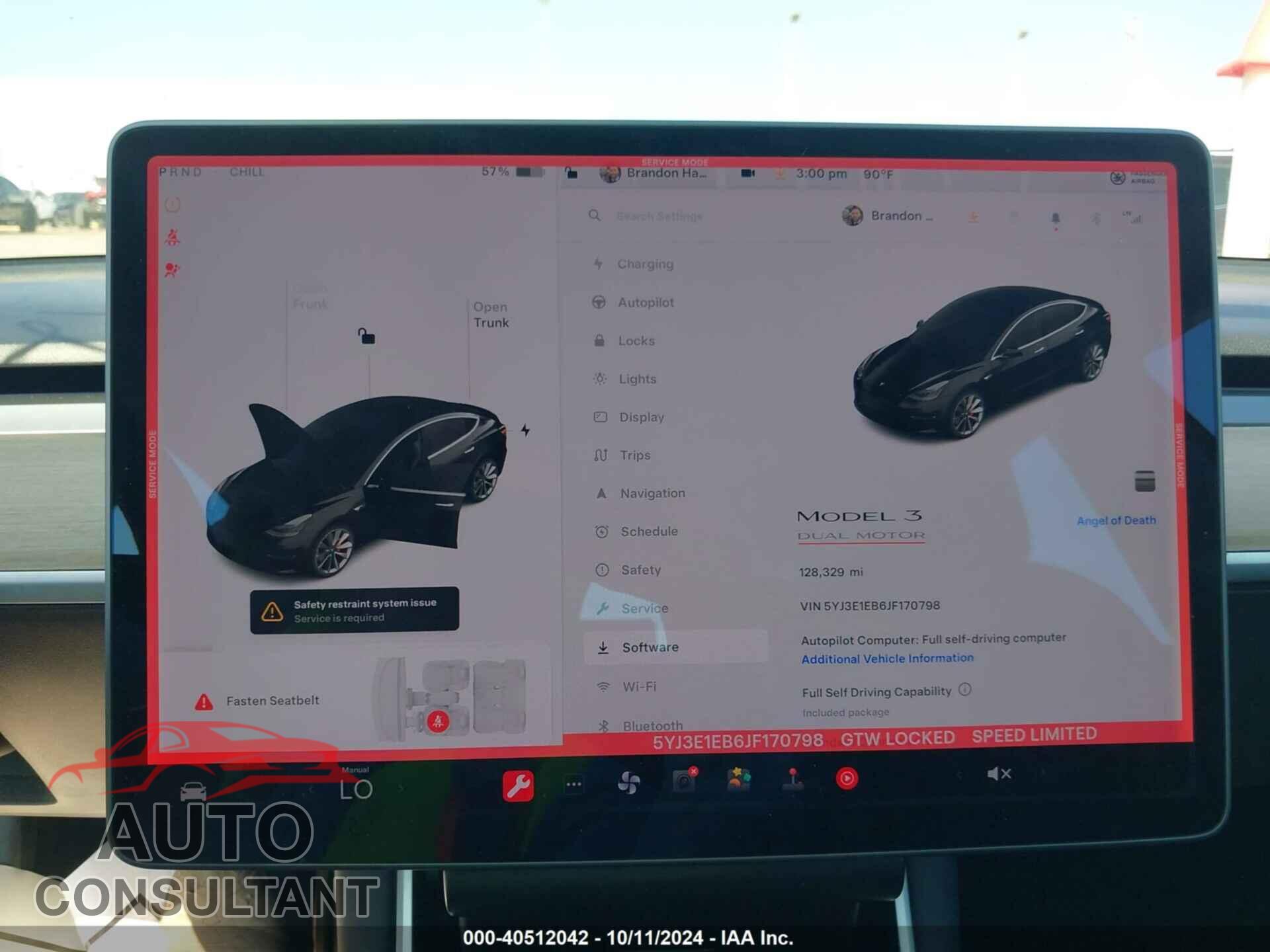 TESLA MODEL 3 2018 - 5YJ3E1EB6JF170798
