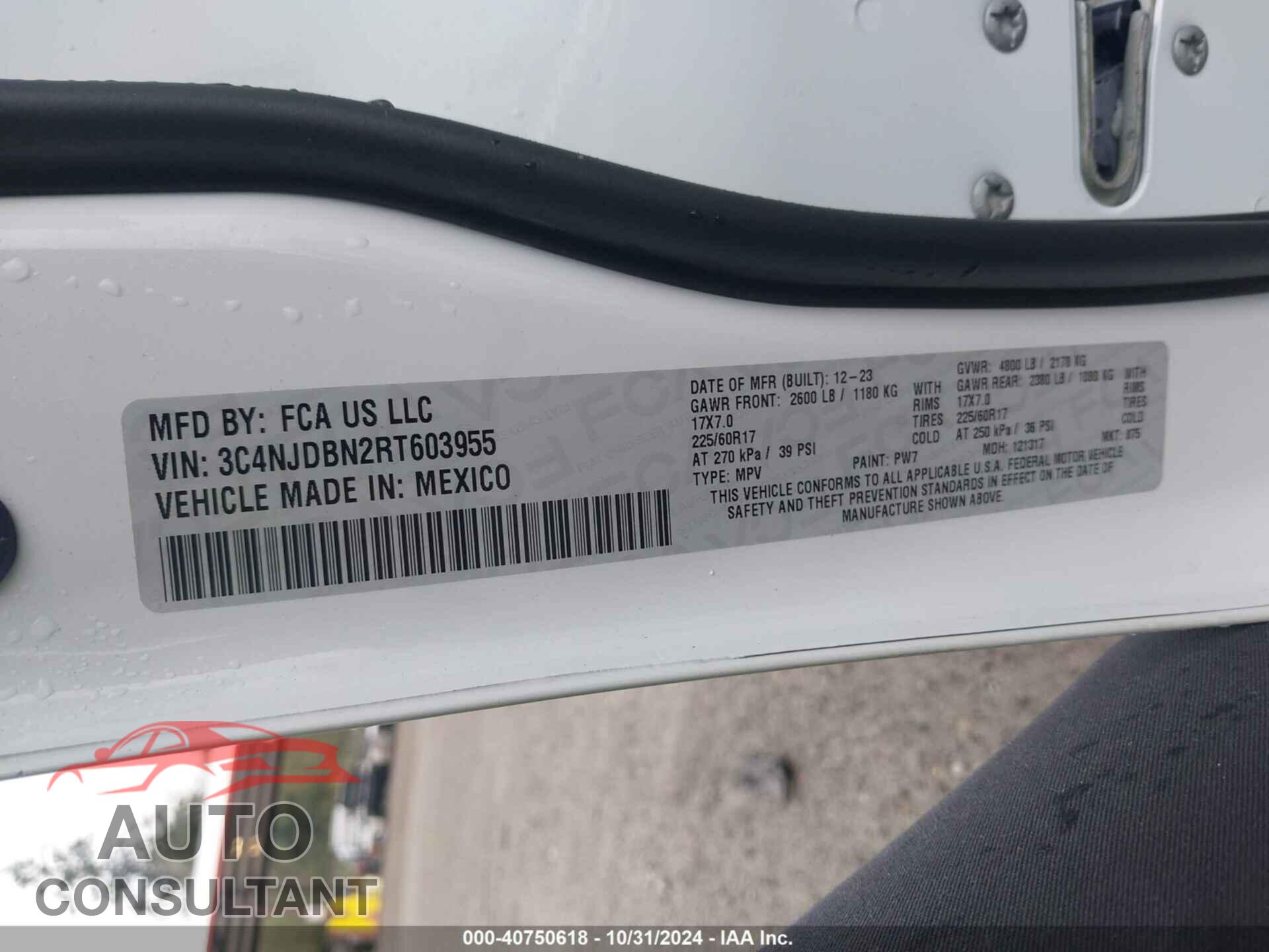 JEEP COMPASS 2024 - 3C4NJDBN2RT603955