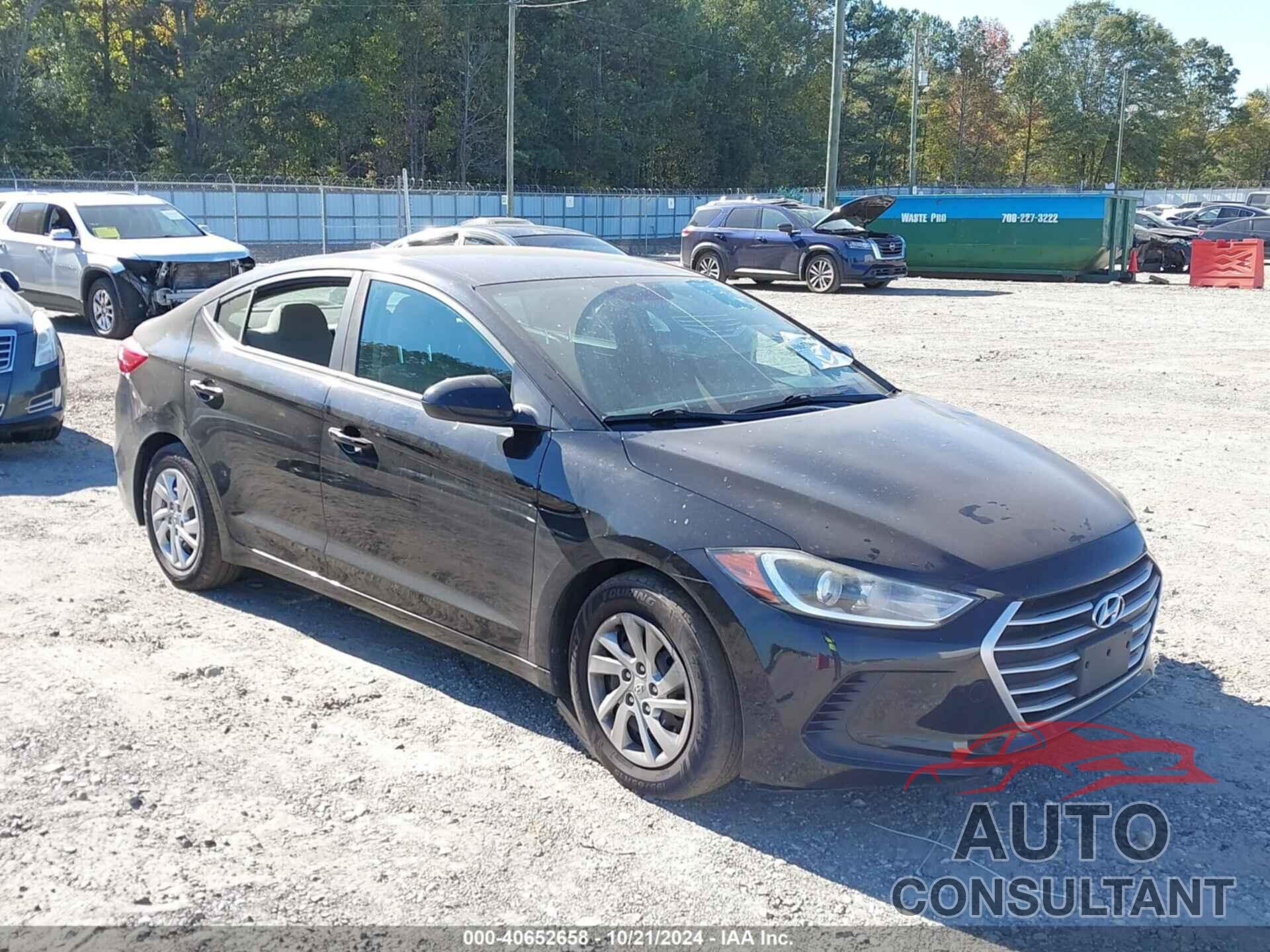 HYUNDAI ELANTRA 2017 - KMHD74LF5HU393286