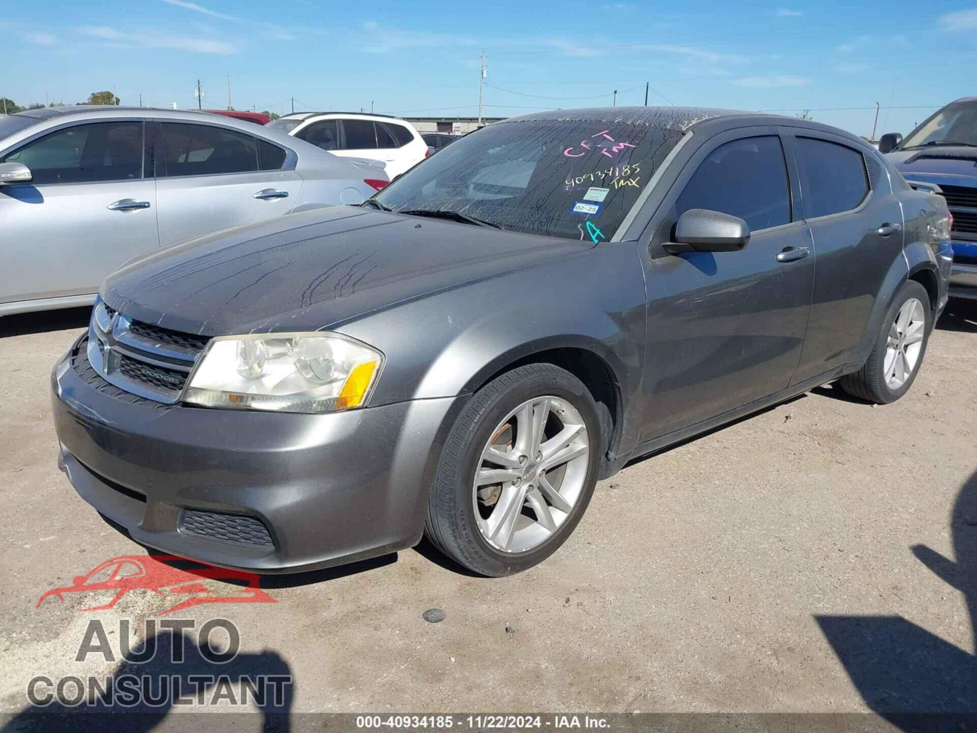 DODGE AVENGER 2012 - 1C3CDZCB6CN179658