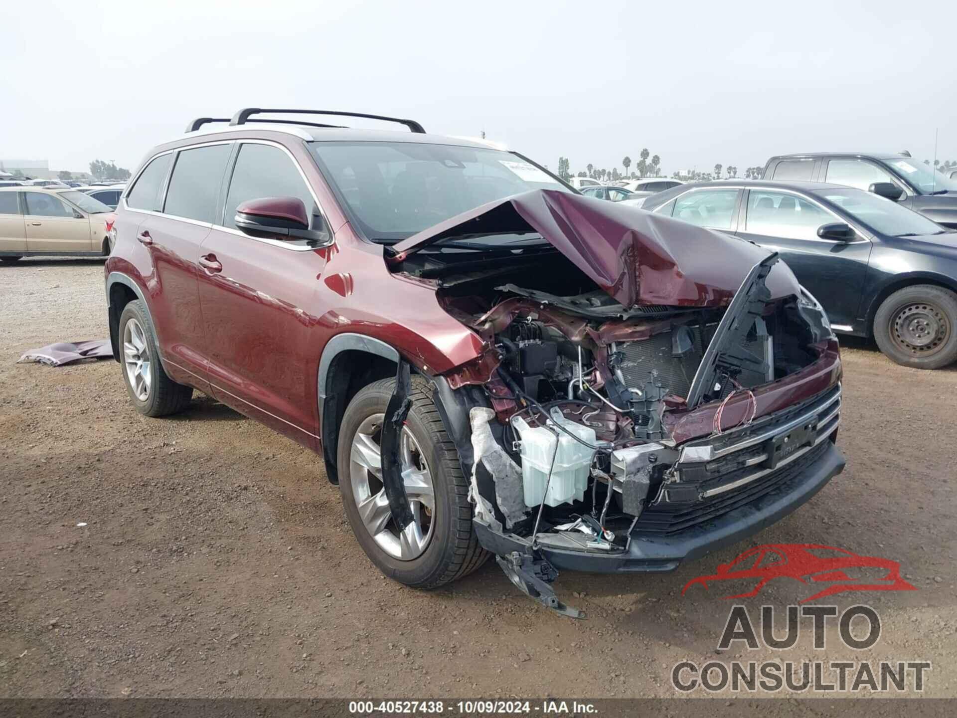 TOYOTA HIGHLANDER 2019 - 5TDYZRFH7KS329837