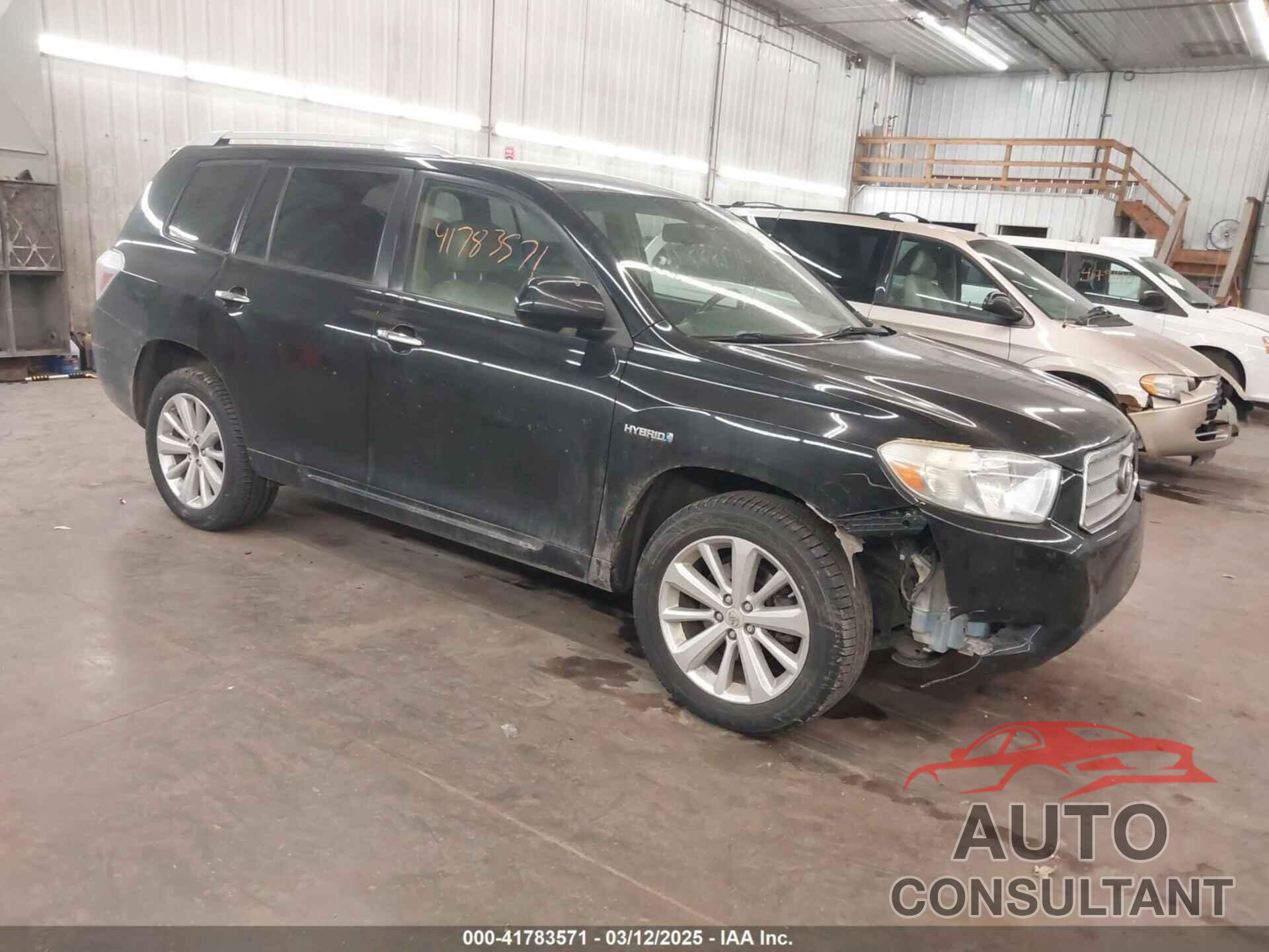 TOYOTA HIGHLANDER HYBRID 2009 - JTEEW44A692032446