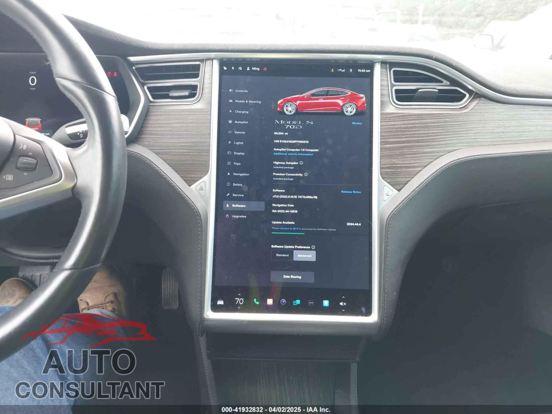 TESLA MODEL S 2015 - 5YJSA1S29FF090513