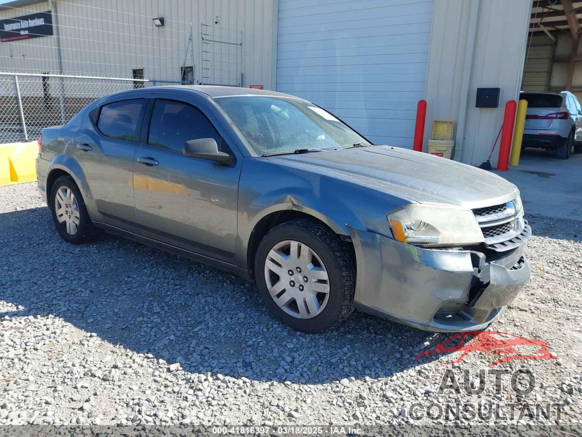 DODGE AVENGER 2012 - 1C3CDZAB8CN199624