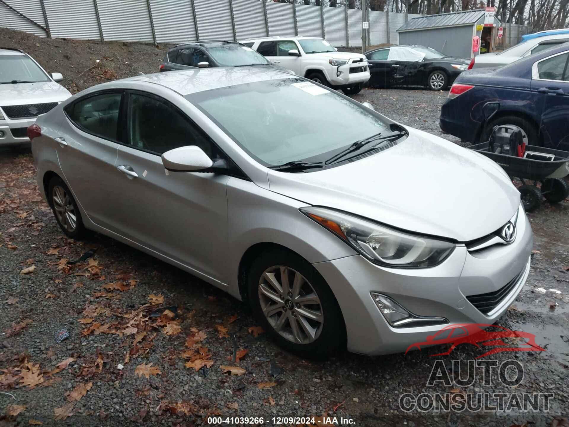 HYUNDAI ELANTRA 2014 - KMHDH4AE7EU120126