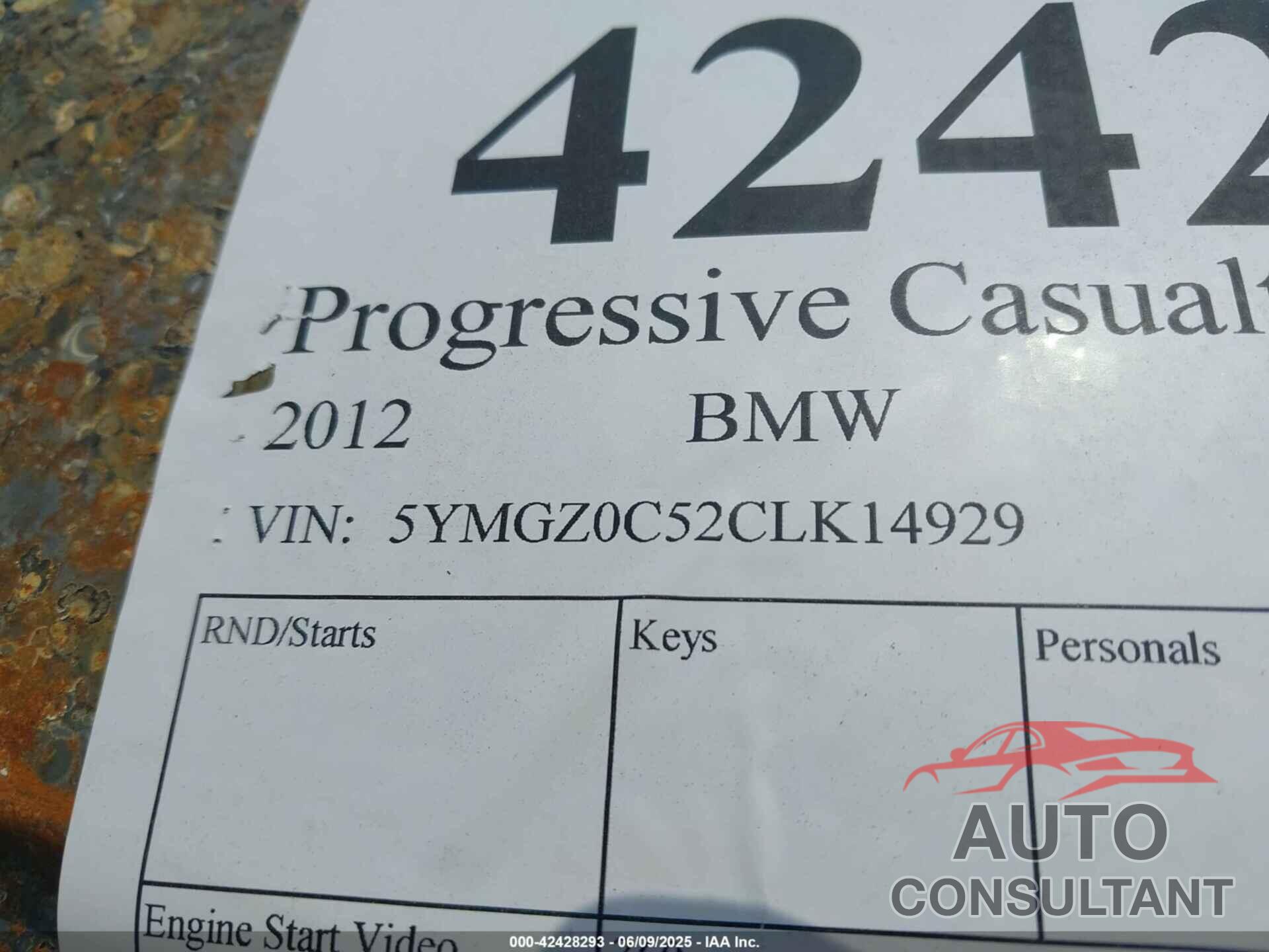 BMW X6 M 2012 - 5YMGZ0C52CLK14929