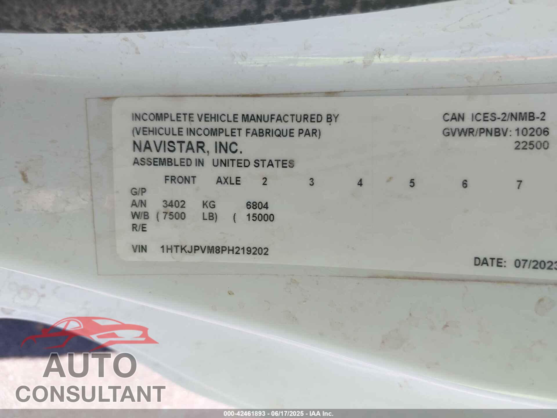 CHEVROLET SILVERADO MD 2023 - 1HTKJPVM8PH219202