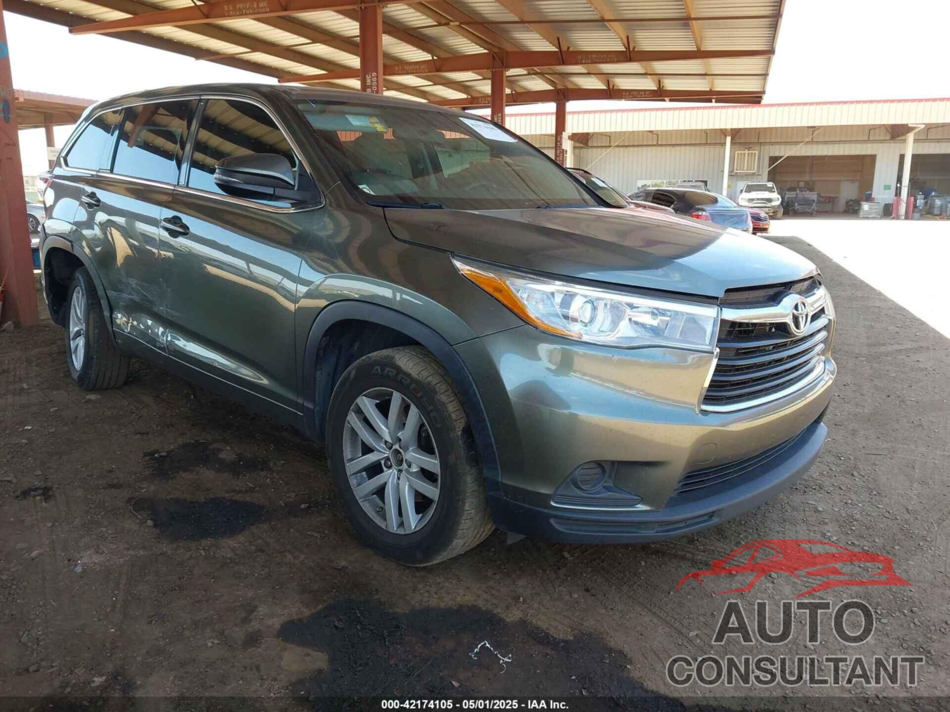 TOYOTA HIGHLANDER 2015 - 5TDZKRFH7FS094046