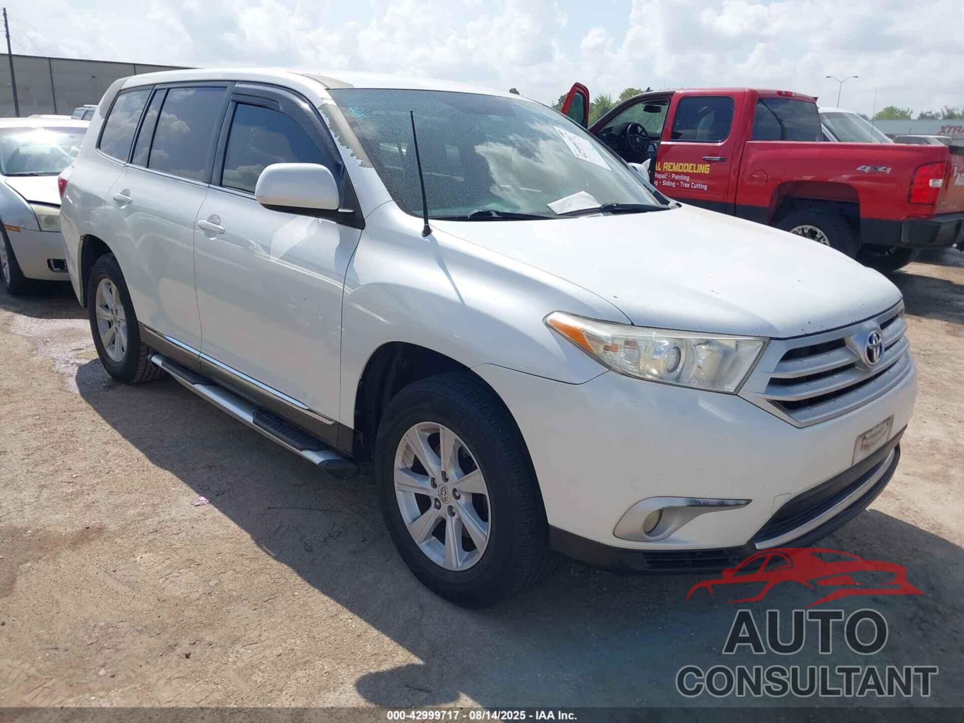 TOYOTA HIGHLANDER 2012 - 5TDZK3EHXCS067370