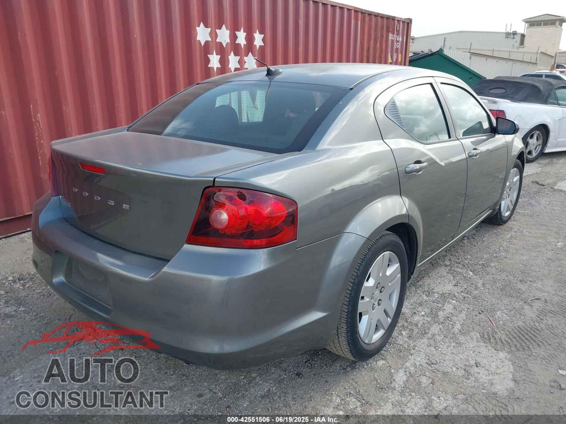 DODGE AVENGER 2013 - 1C3CDZAB6DN628485