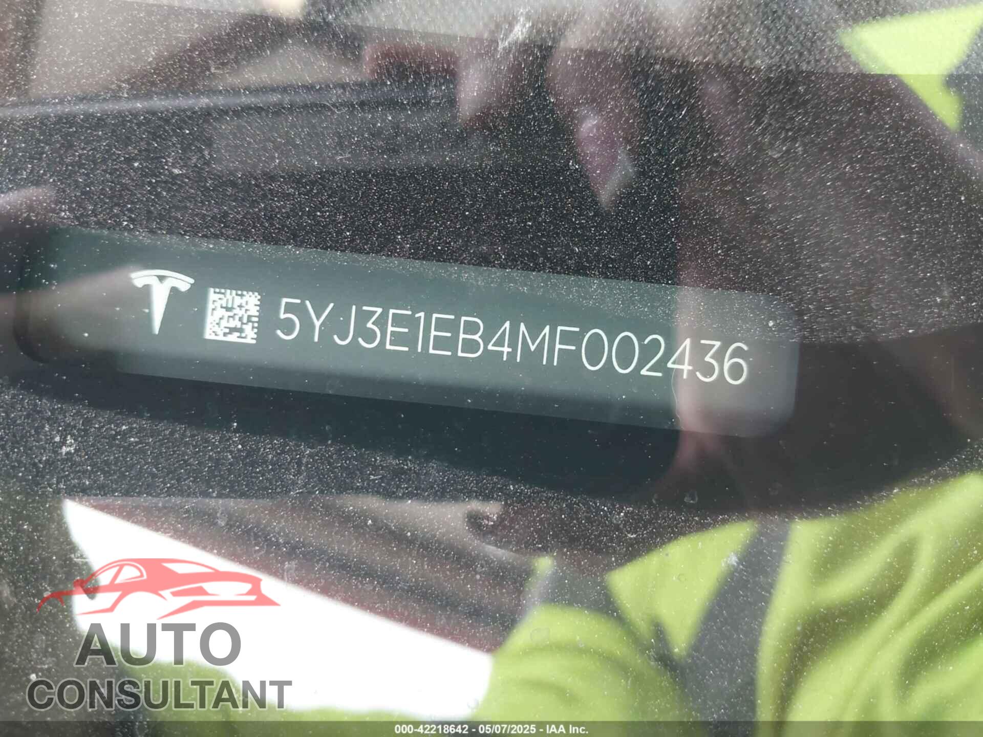 TESLA MODEL 3 2021 - 5YJ3E1EB4MF002436