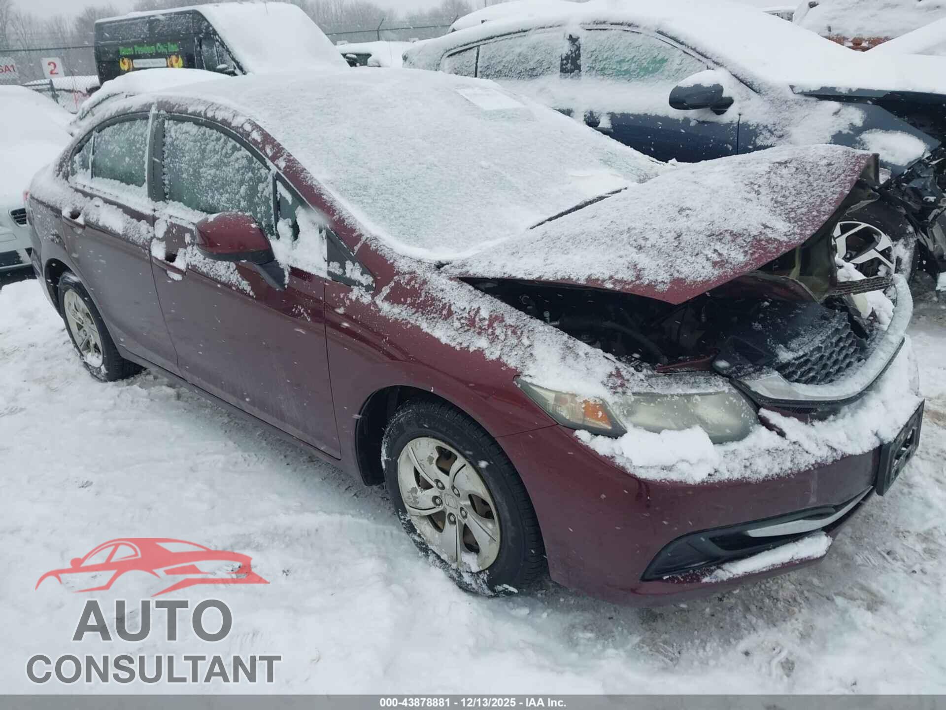 HONDA CIVIC 2013 - 19XFB2F55DE015013