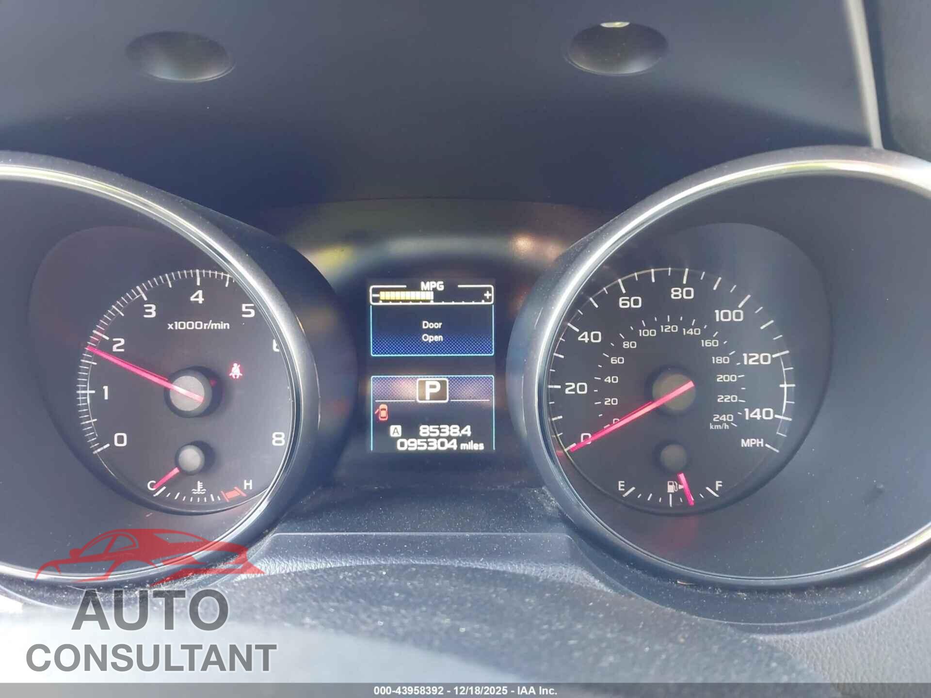 SUBARU OUTBACK 2016 - 4S4BSAAC1G3324919