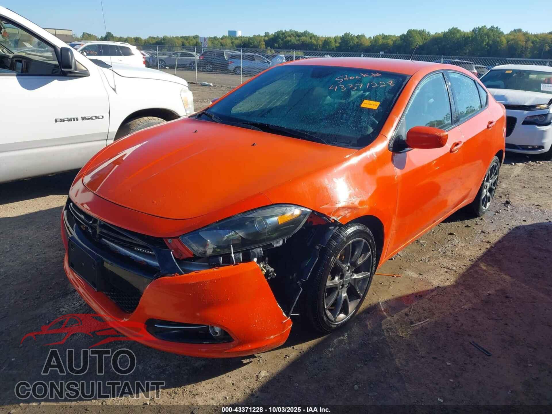 DODGE DART 2015 - 1C3CDFBB7FD405166